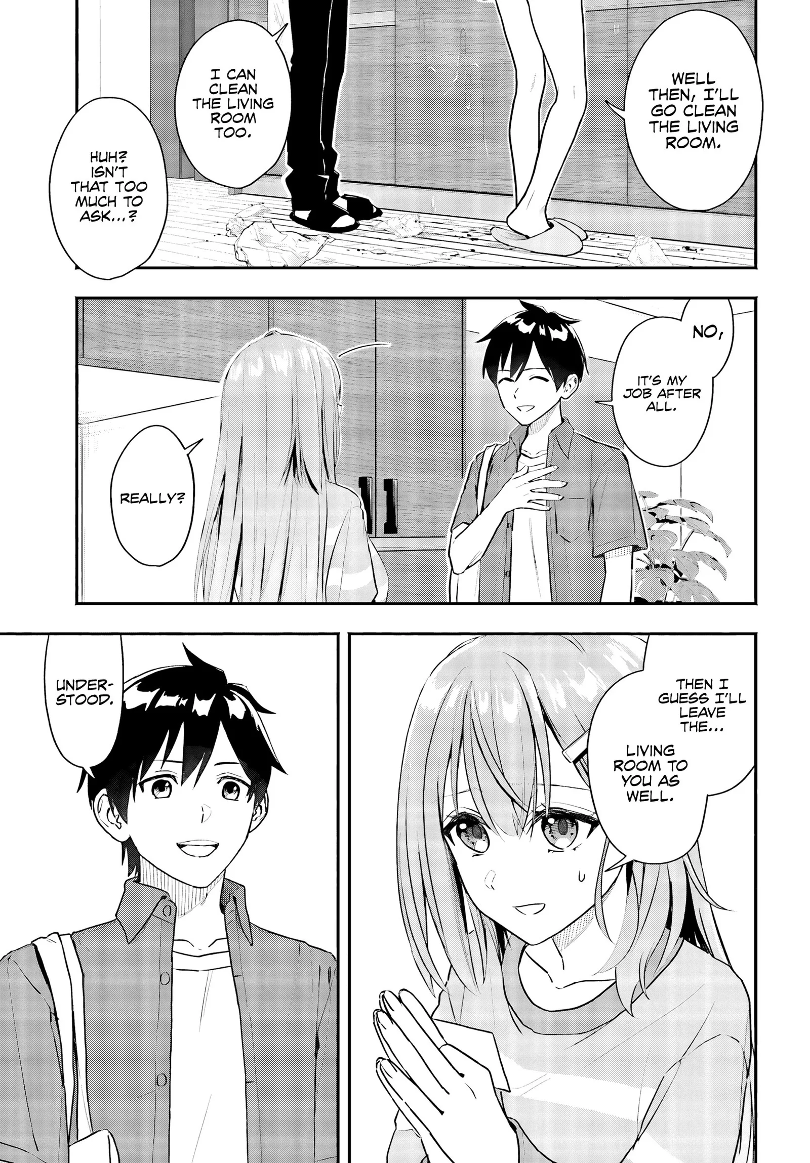 Kaji Daikou no Arubaito wo Hajimetara Gakuen Ichi no Bishoujo no Kazoku ni Kiniirarechaimashita. Chapter 1 page 31