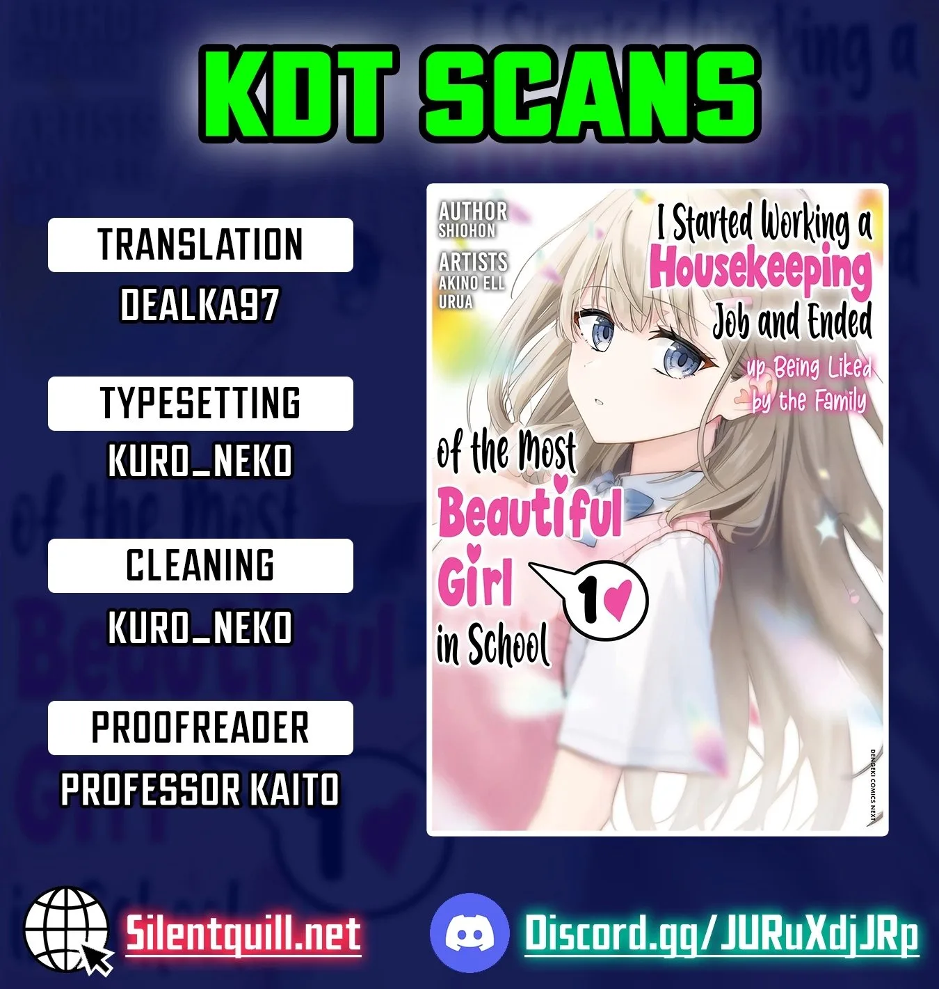 Kaji Daikou no Arubaito wo Hajimetara Gakuen Ichi no Bishoujo no Kazoku ni Kiniirarechaimashita. Chapter 11 page 1