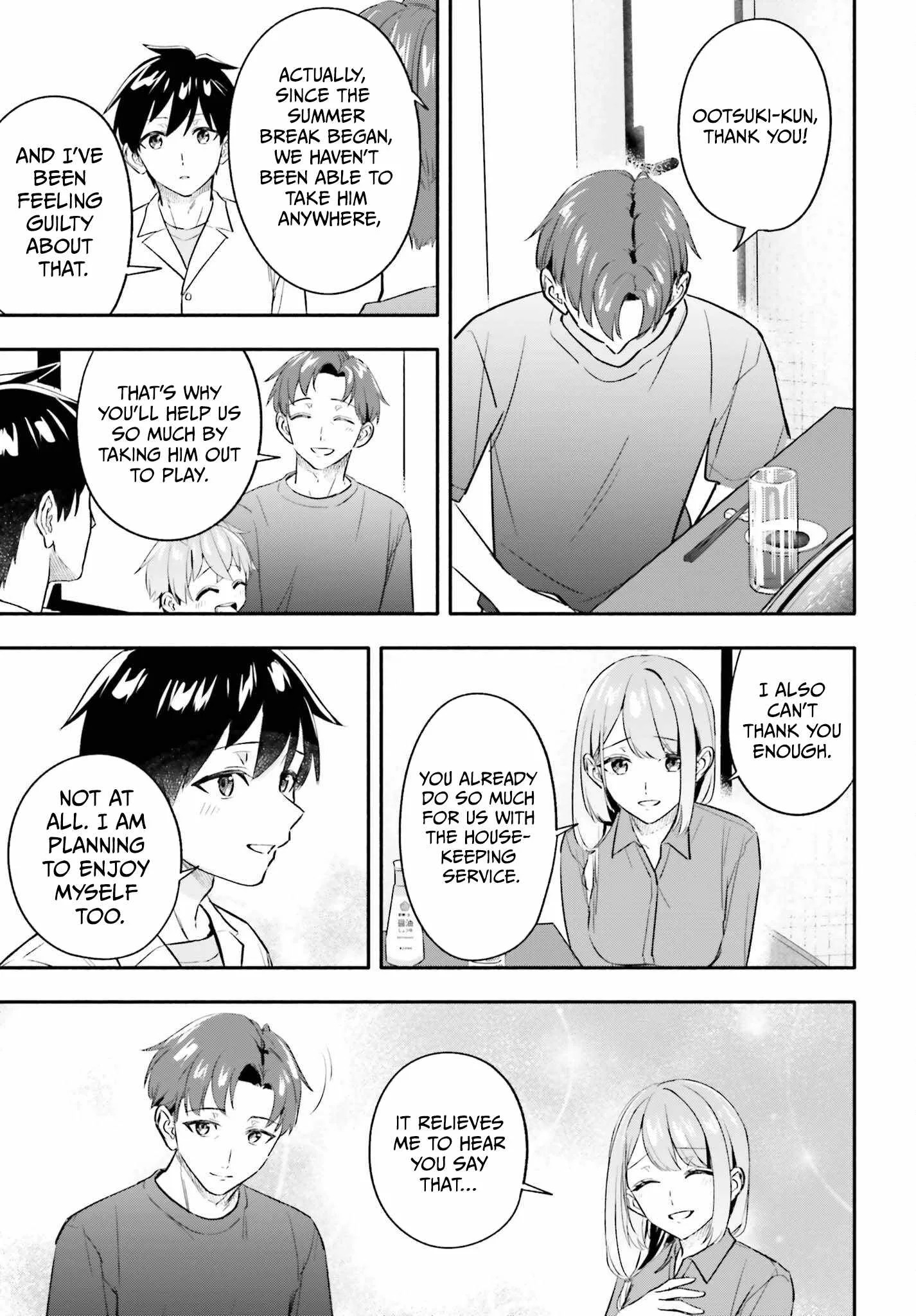 Kaji Daikou no Arubaito wo Hajimetara Gakuen Ichi no Bishoujo no Kazoku ni Kiniirarechaimashita. Chapter 16 page 28