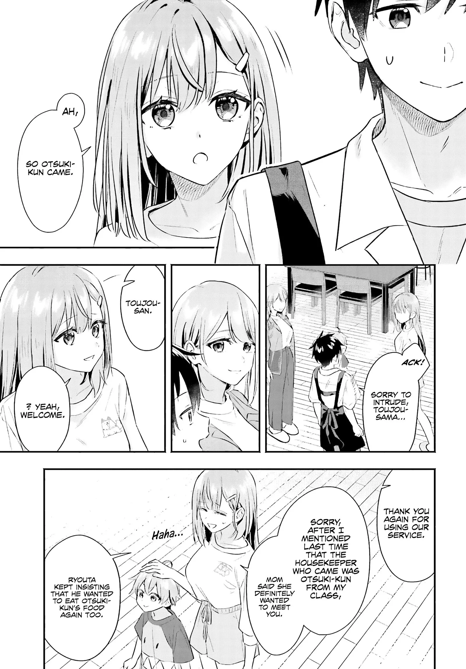 Kaji Daikou no Arubaito wo Hajimetara Gakuen Ichi no Bishoujo no Kazoku ni Kiniirarechaimashita. Chapter 4 page 8
