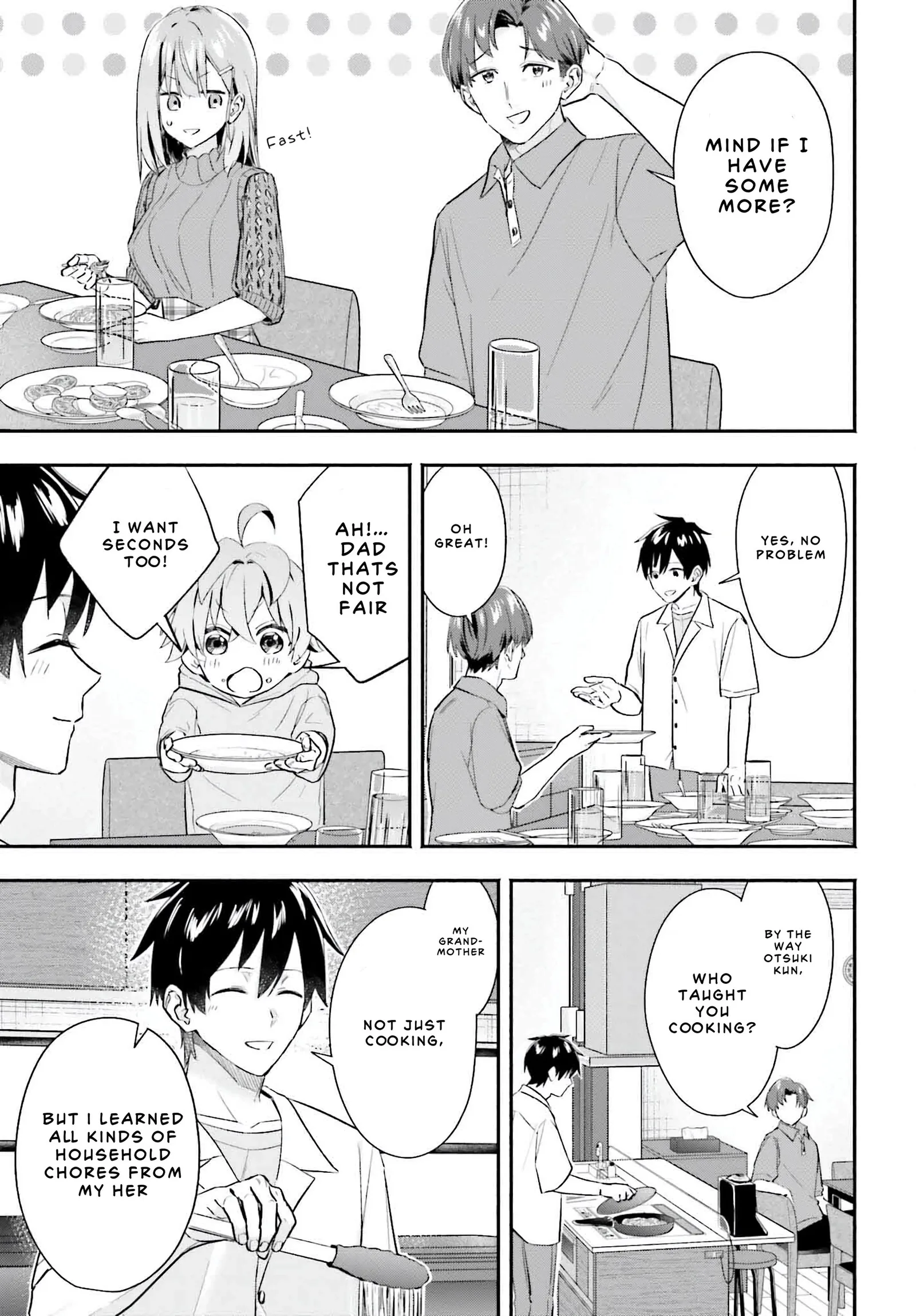 Kaji Daikou no Arubaito wo Hajimetara Gakuen Ichi no Bishoujo no Kazoku ni Kiniirarechaimashita. Chapter 5.2 page 11