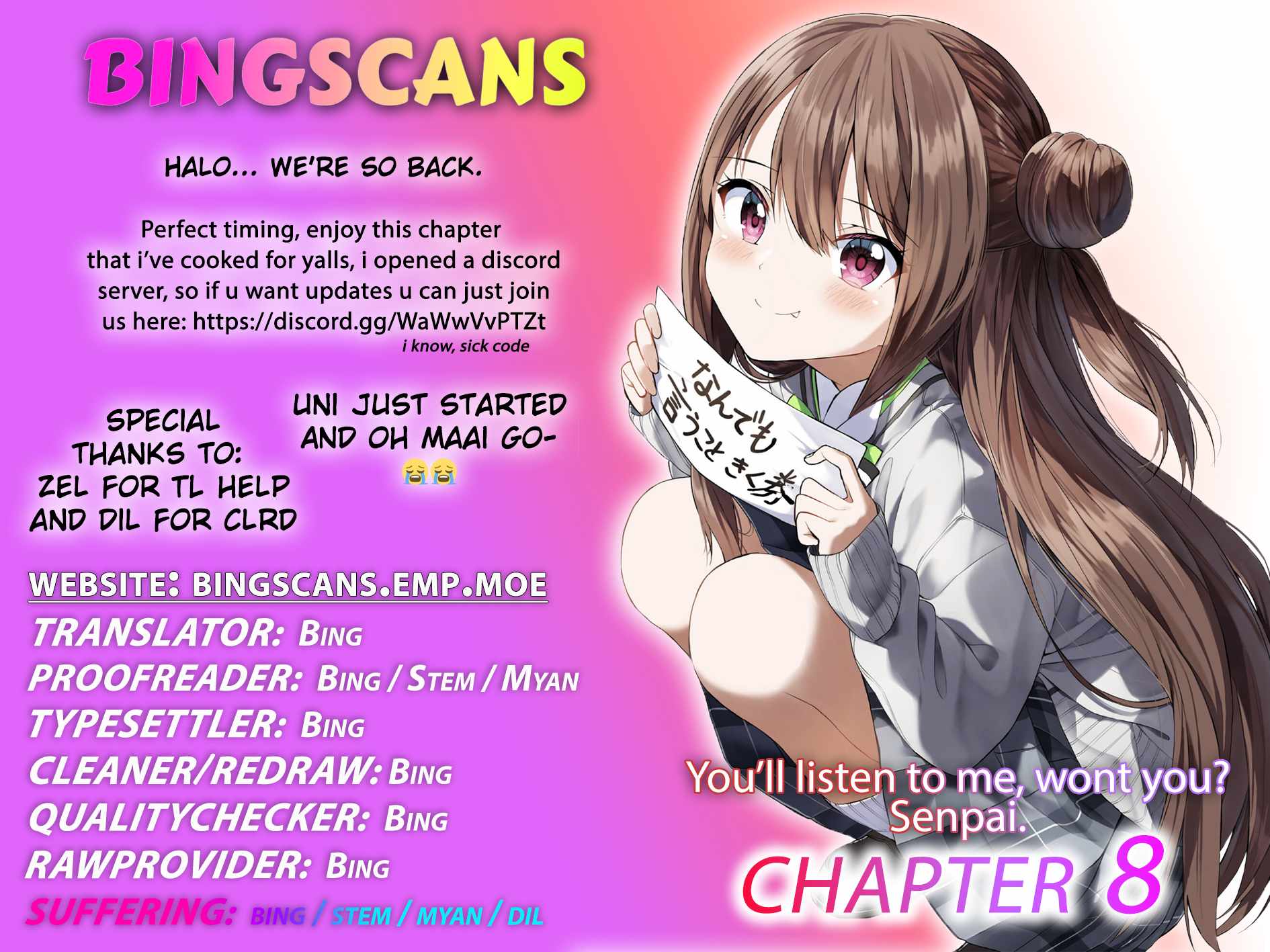 Kiite kuremasu yo ne? Senpai Chapter 8 page 1