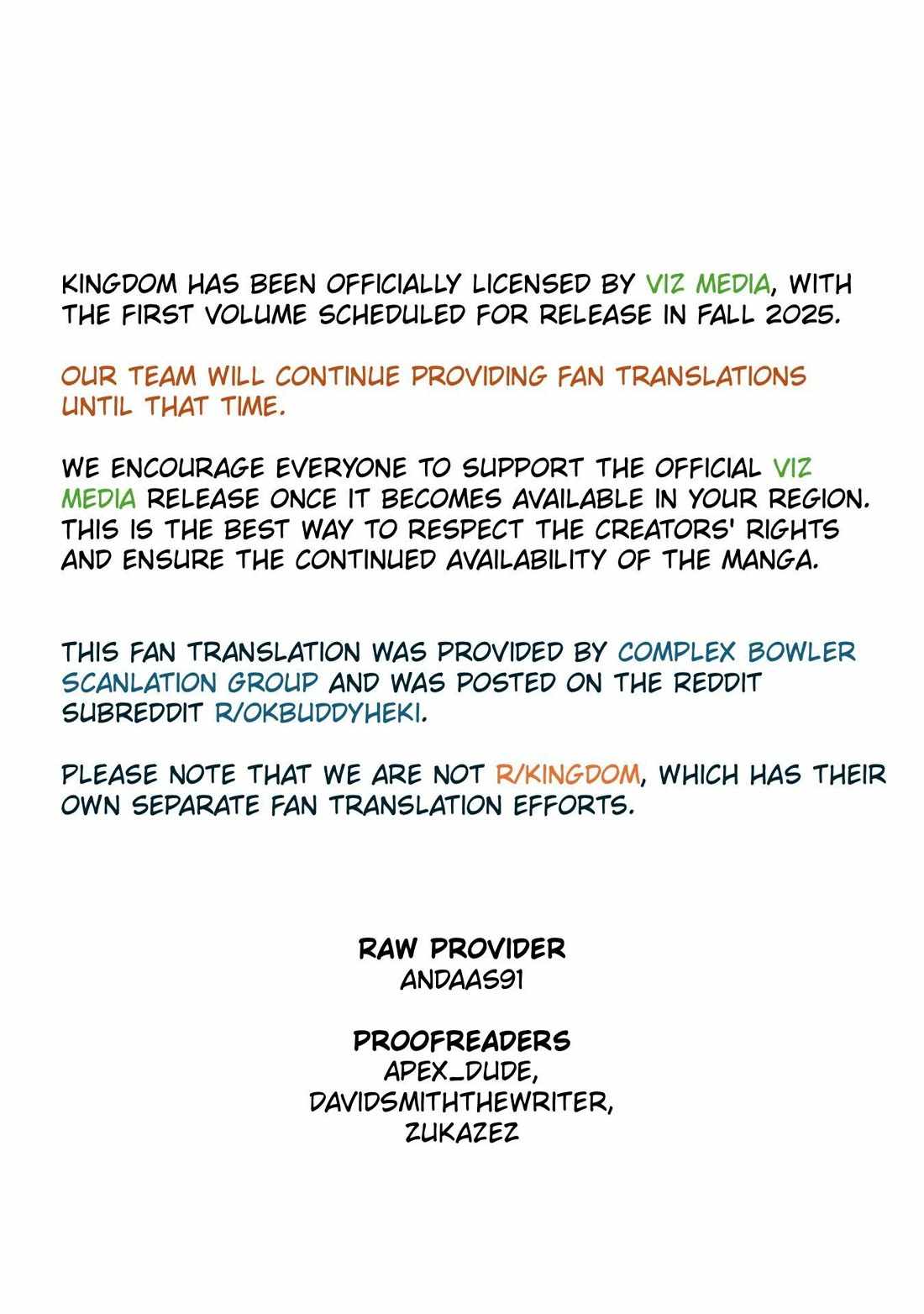 kingdom (E) Chapter 837 page 1