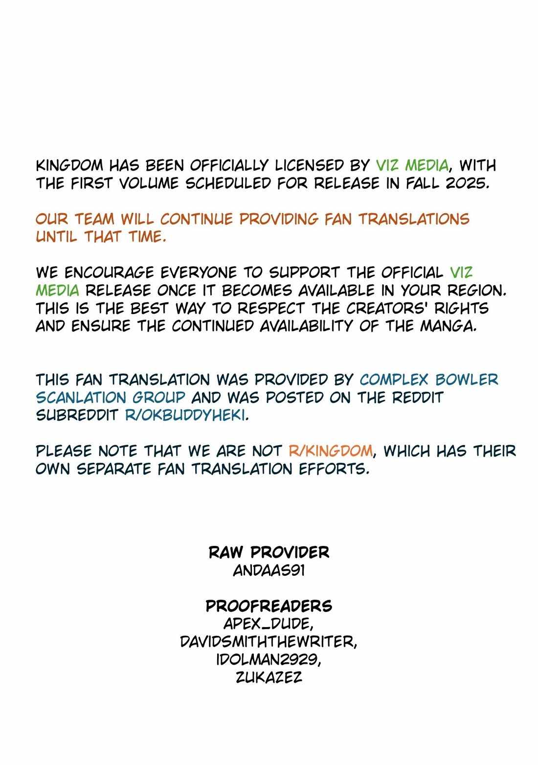 kingdom (E) Chapter 841 page 1