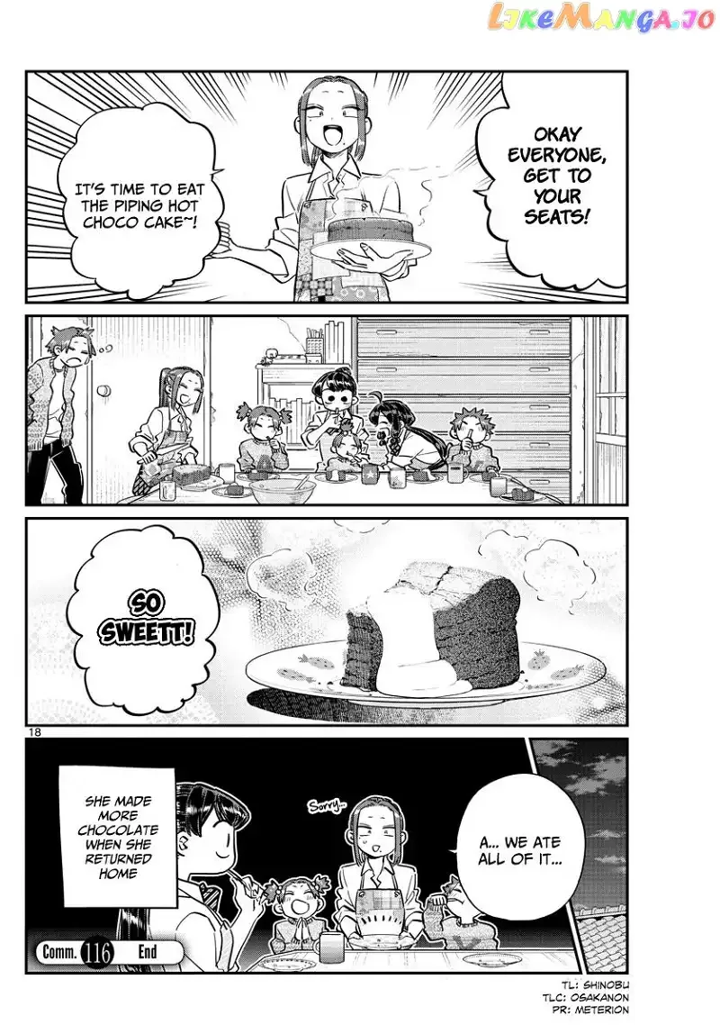 Komi-san wa Komyushou desu Chapter 116 page 18
