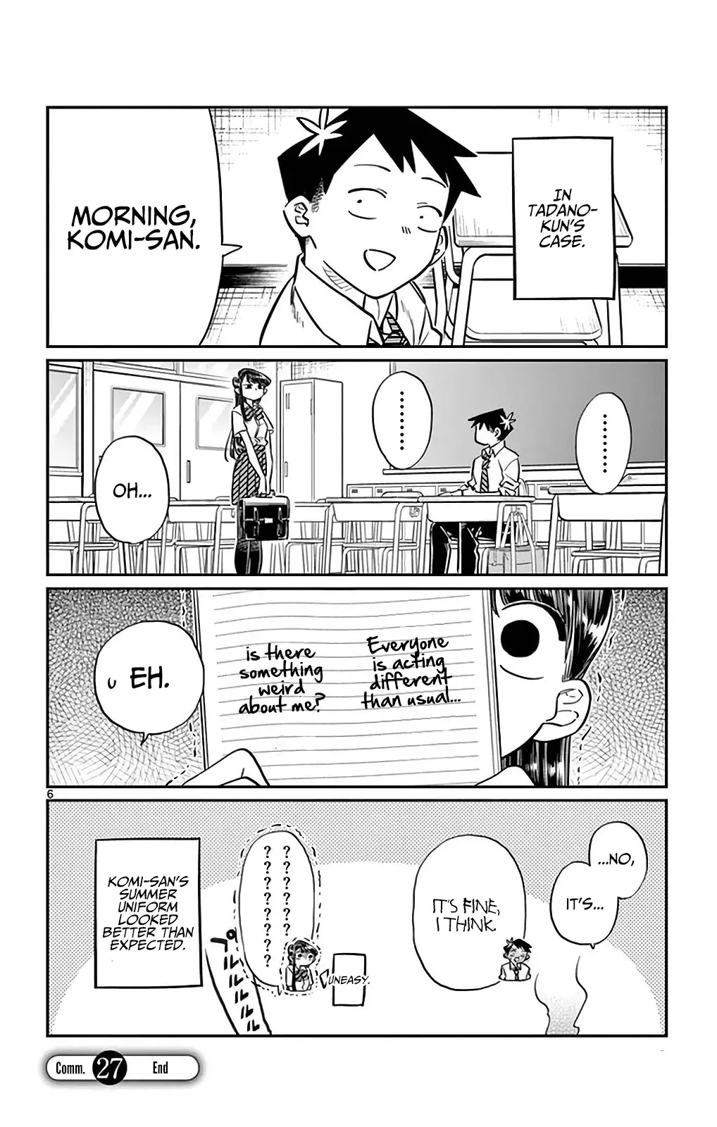 Komi-san wa Komyushou desu Chapter 27 page 6
