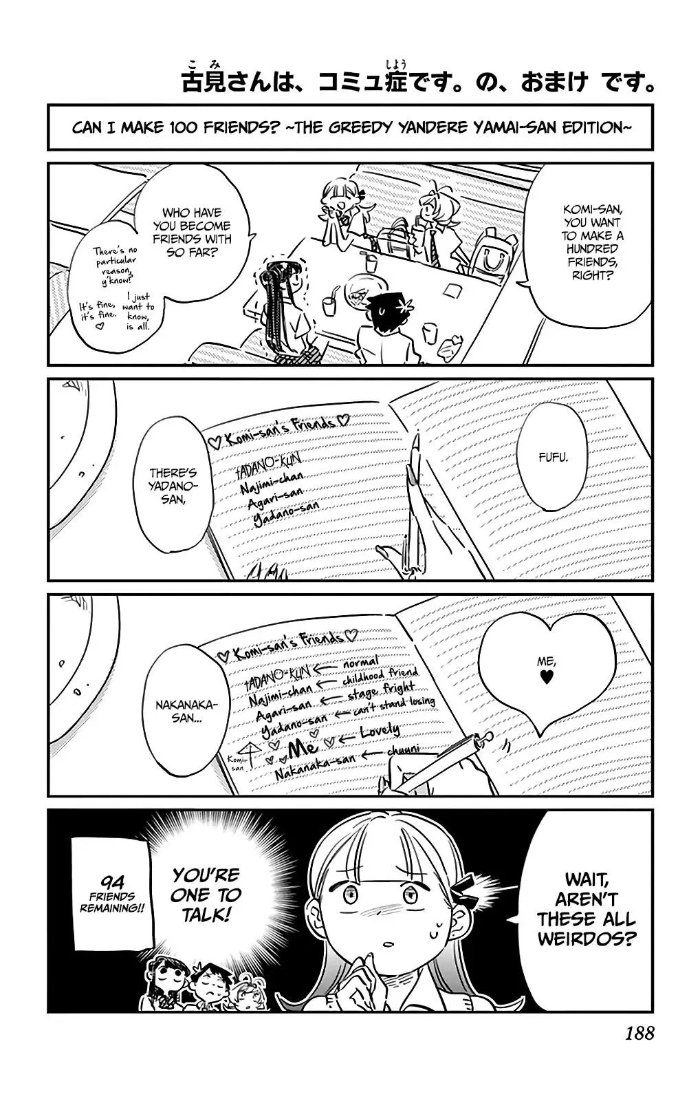 Komi-san wa Komyushou desu Chapter 34.5 page 1
