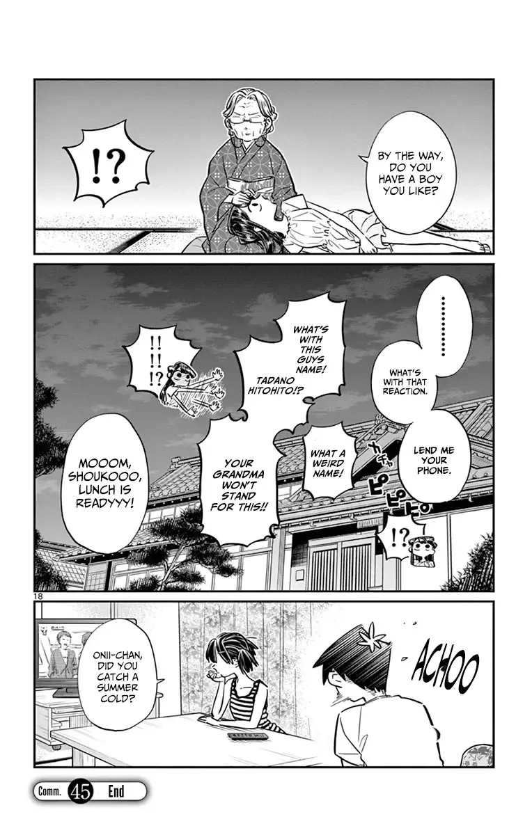 Komi-san wa Komyushou desu Chapter 45 page 18