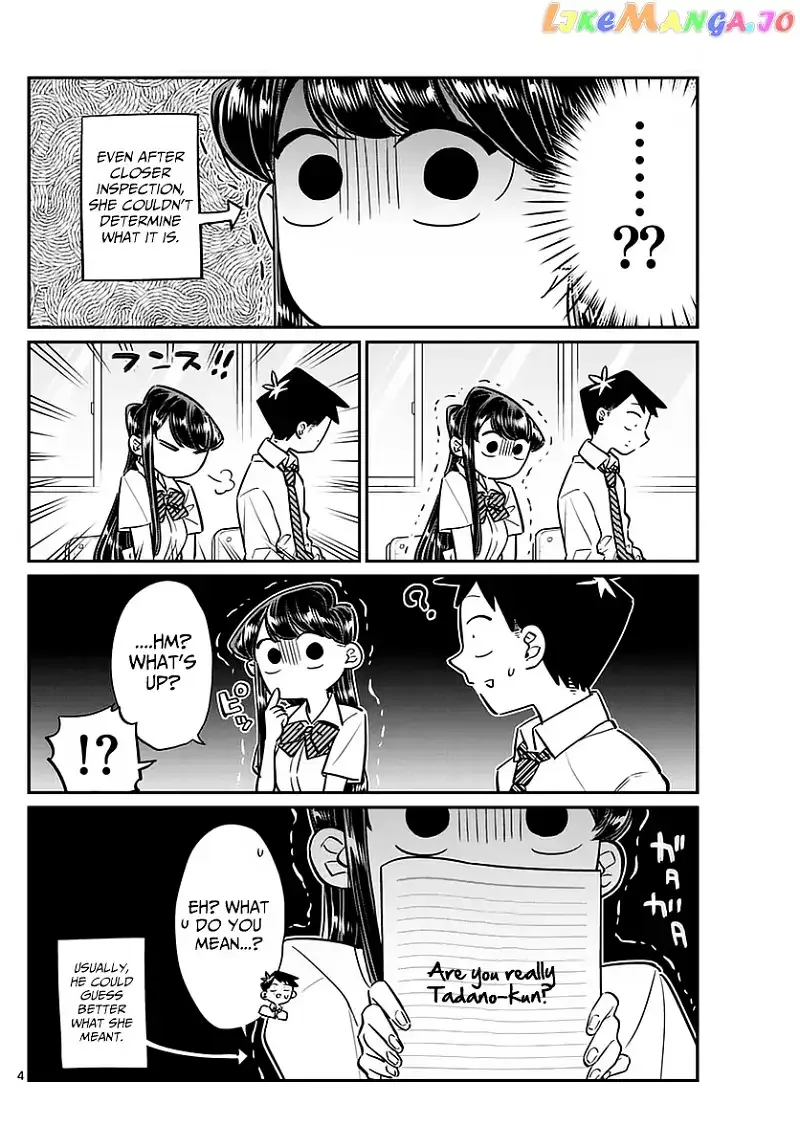 Komi-san wa Komyushou desu Chapter 52 page 4