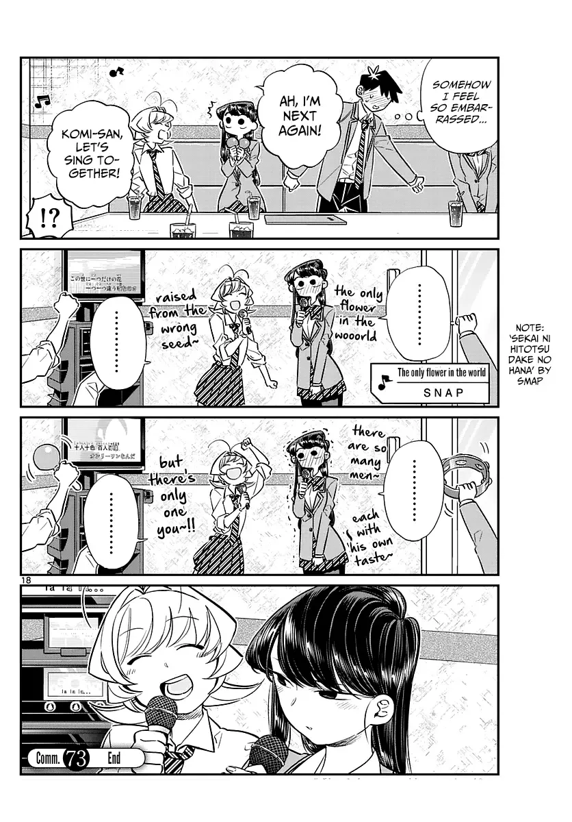 Komi-san wa Komyushou desu Chapter 73 page 18