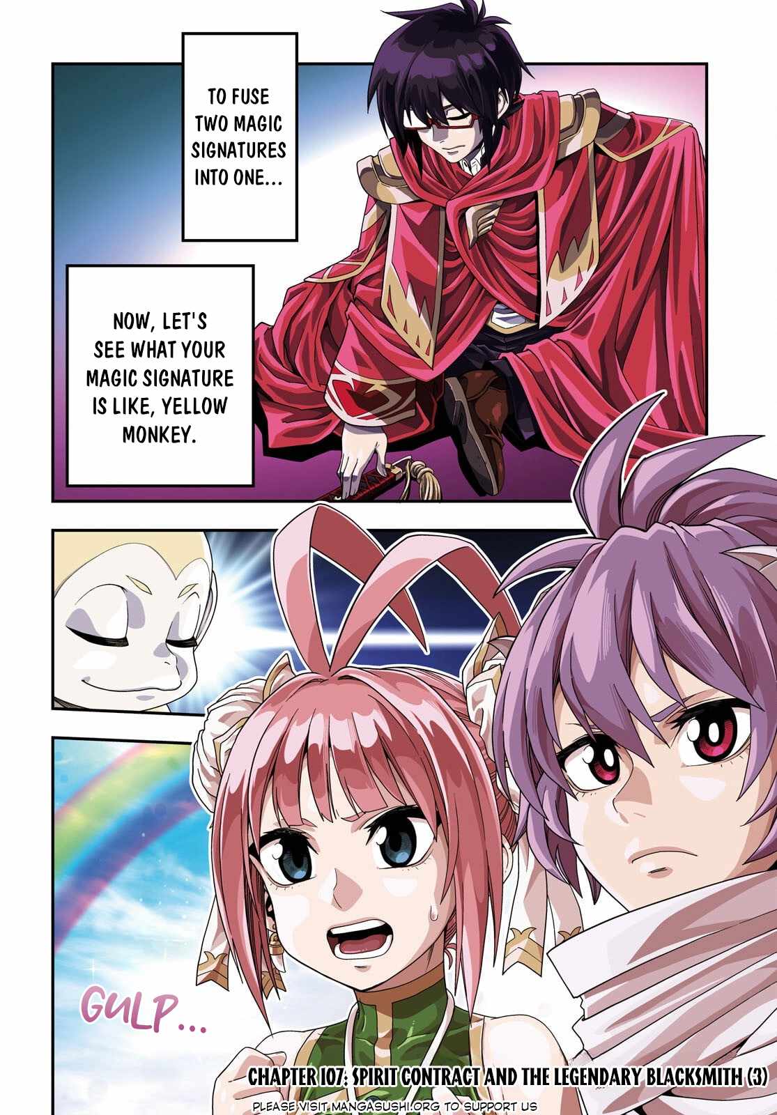 Konjiki No Moji Tsukai - Yuusha Yonin Ni Makikomareta Unique Cheat Chapter 107 page 3