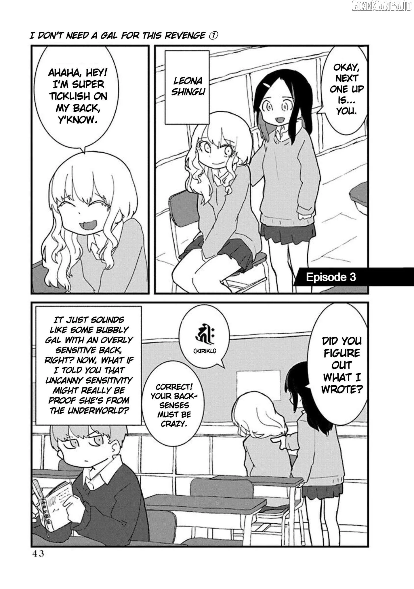 Kono Fukushuu ni Gyaru wa Iranai Chapter 3 page 1