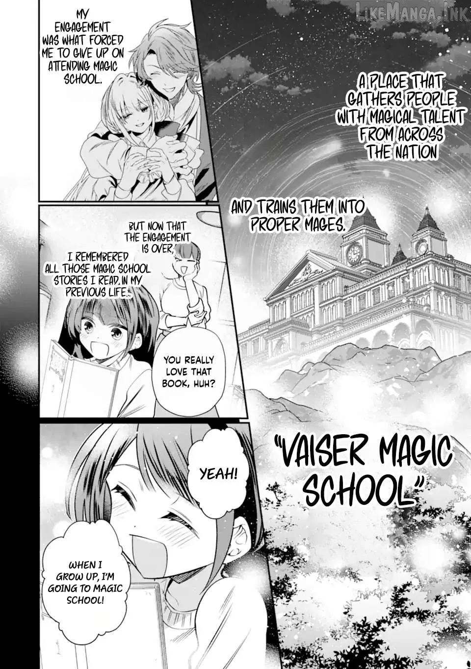 Konyakusha o Sutetara, Tanoshii Mahou Gakkou no Seikatsu ga Matte Imashita! Chapter 1.2 page 12