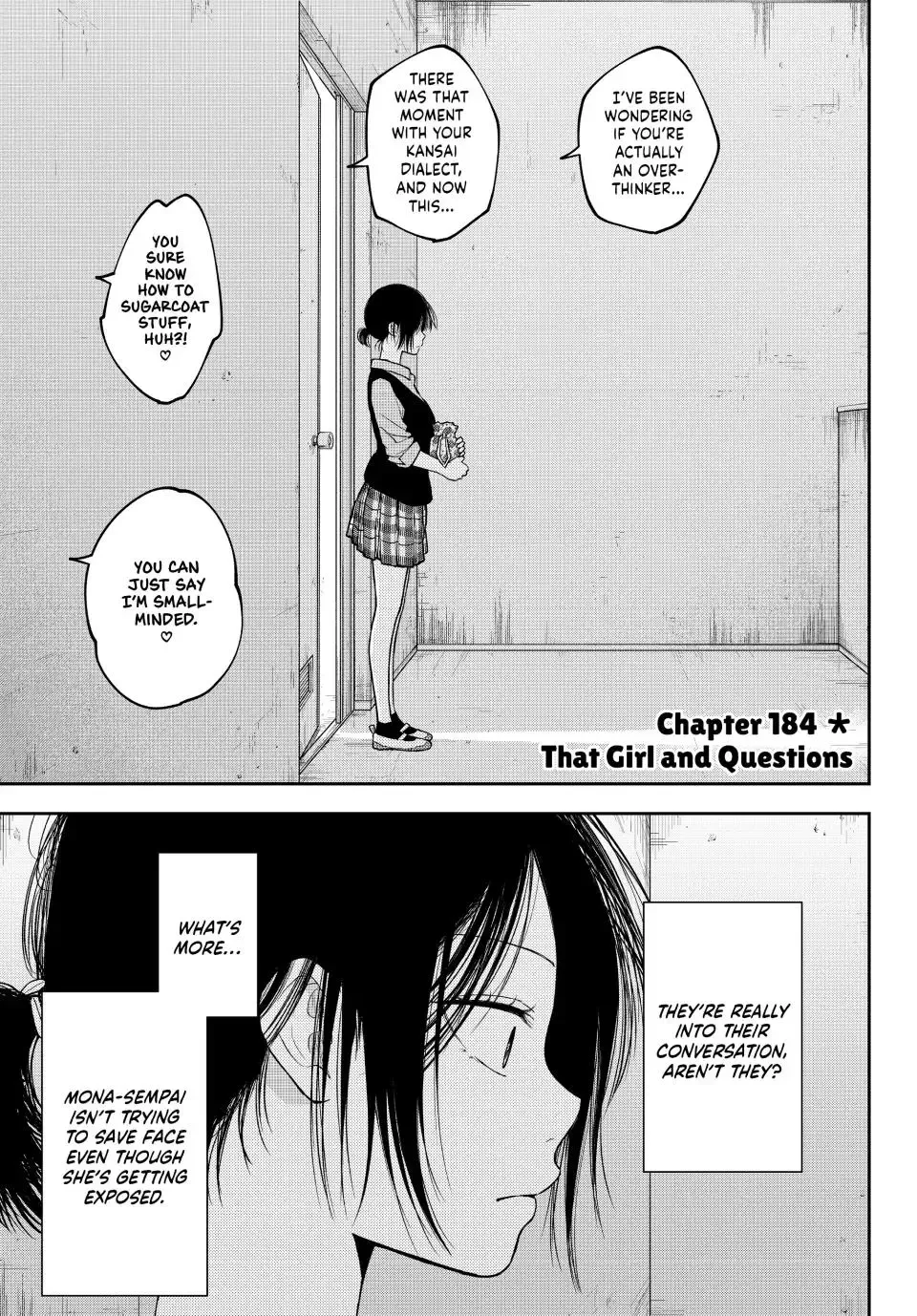 Kuroiwa Medaka ni Watashi no Kawaii ga Tsuujinai Chapter 184 page 1