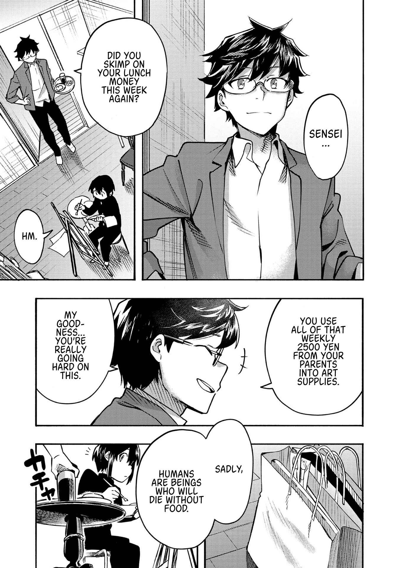 Kyou mo E ni Kaita Mochi ga Umai Chapter 1 page 5