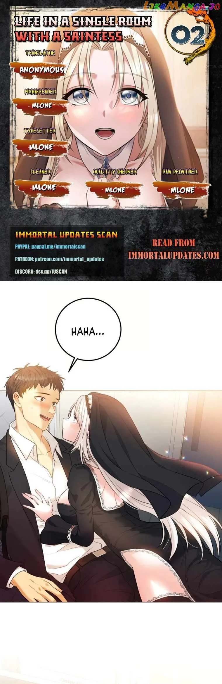 Living in a single room with a Saintess Chapter 2 page 1