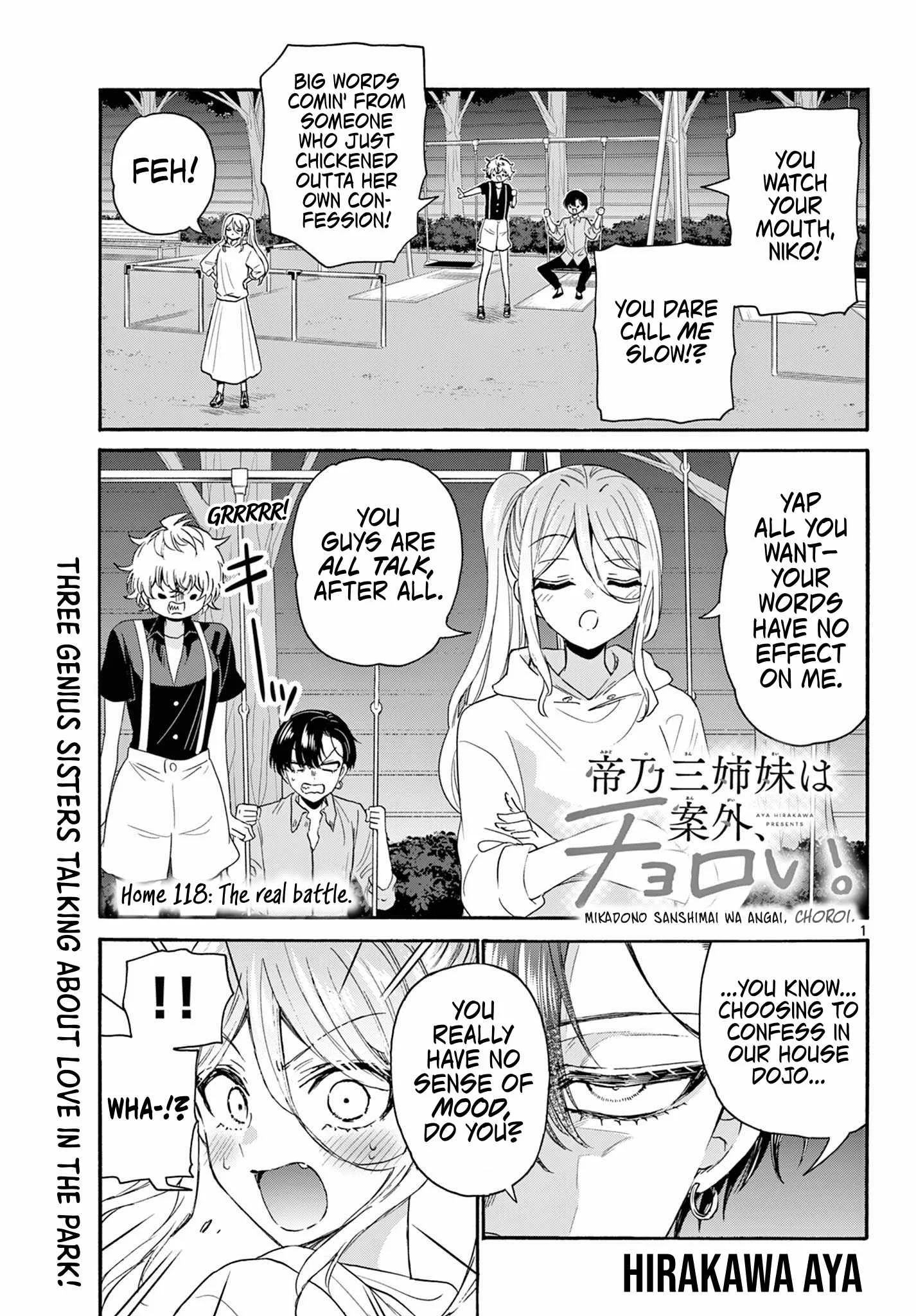 Mikadono Sanshimai wa Angai, Choroi Chapter 118 page 1