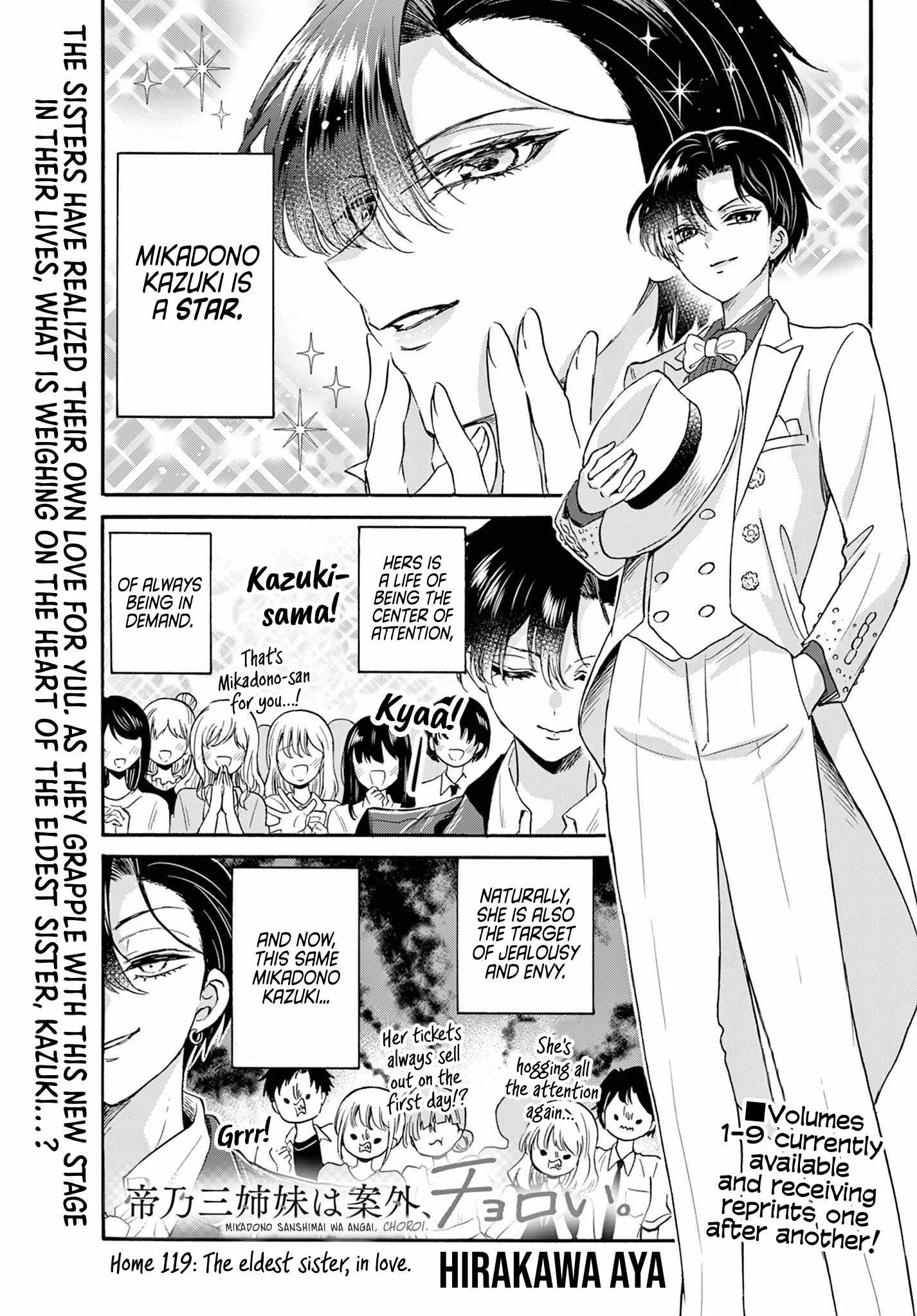 Mikadono Sanshimai wa Angai, Choroi Chapter 119 page 1