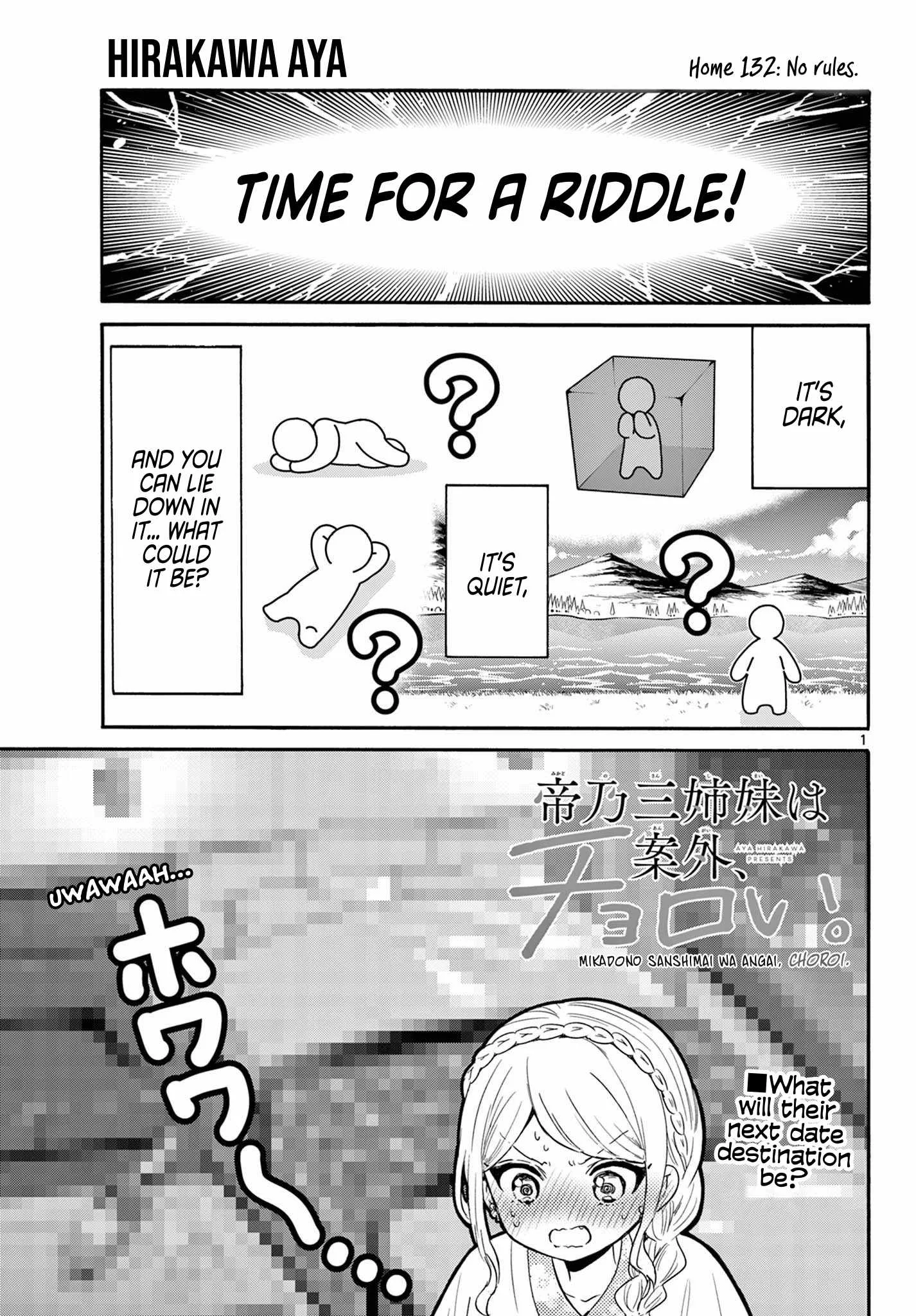 Mikadono Sanshimai wa Angai, Choroi Chapter 132 page 1