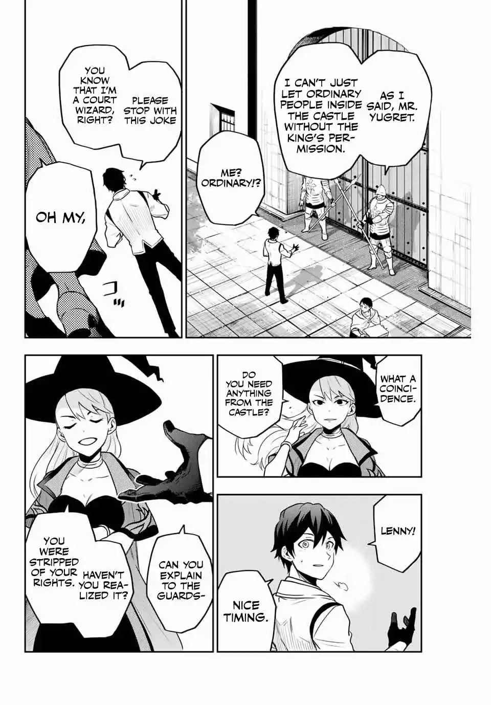 Mikata ga Yowasugite Hojo Mahou ni Tesshiteita Kyuutei Mahoushi, Tsuihou Sarete Saikyou wo Mezashimasu Chapter 1 page 16