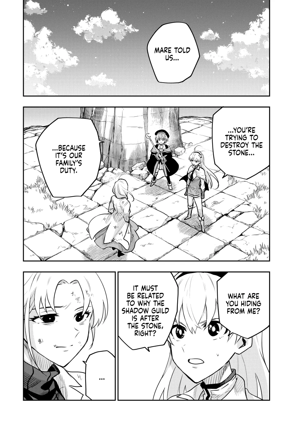 Mikata ga Yowasugite Hojo Mahou ni Tesshiteita Kyuutei Mahoushi, Tsuihou Sarete Saikyou wo Mezashimasu Chapter 105 page 2