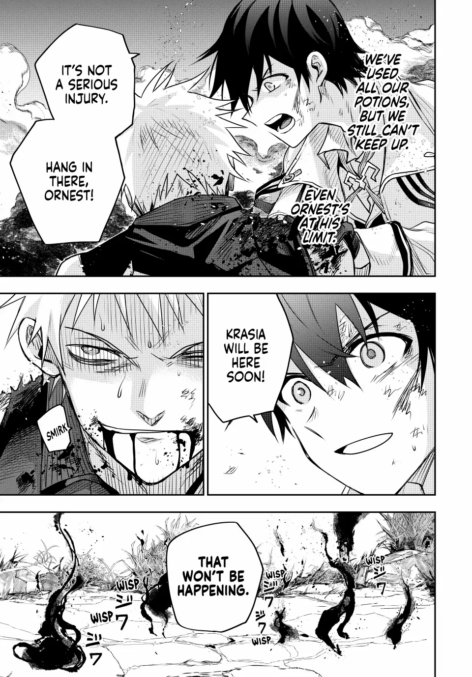Mikata ga Yowasugite Hojo Mahou ni Tesshiteita Kyuutei Mahoushi, Tsuihou Sarete Saikyou wo Mezashimasu Chapter 111 page 4