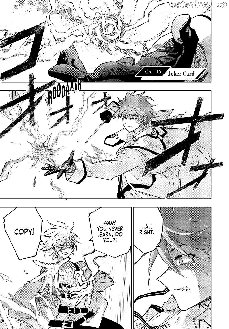 Mikata ga Yowasugite Hojo Mahou ni Tesshiteita Kyuutei Mahoushi, Tsuihou Sarete Saikyou wo Mezashimasu Chapter 116 page 1
