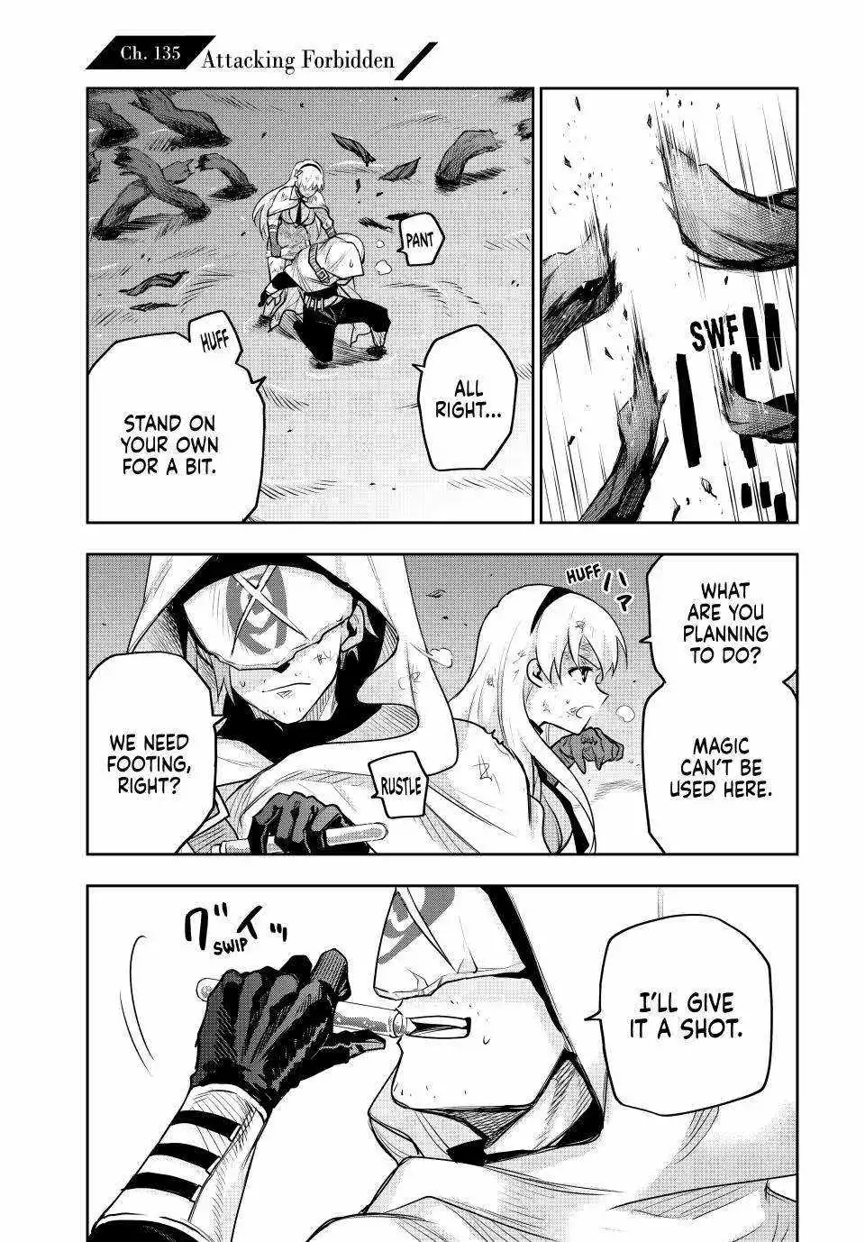 Mikata ga Yowasugite Hojo Mahou ni Tesshiteita Kyuutei Mahoushi, Tsuihou Sarete Saikyou wo Mezashimasu Chapter 135 page 2