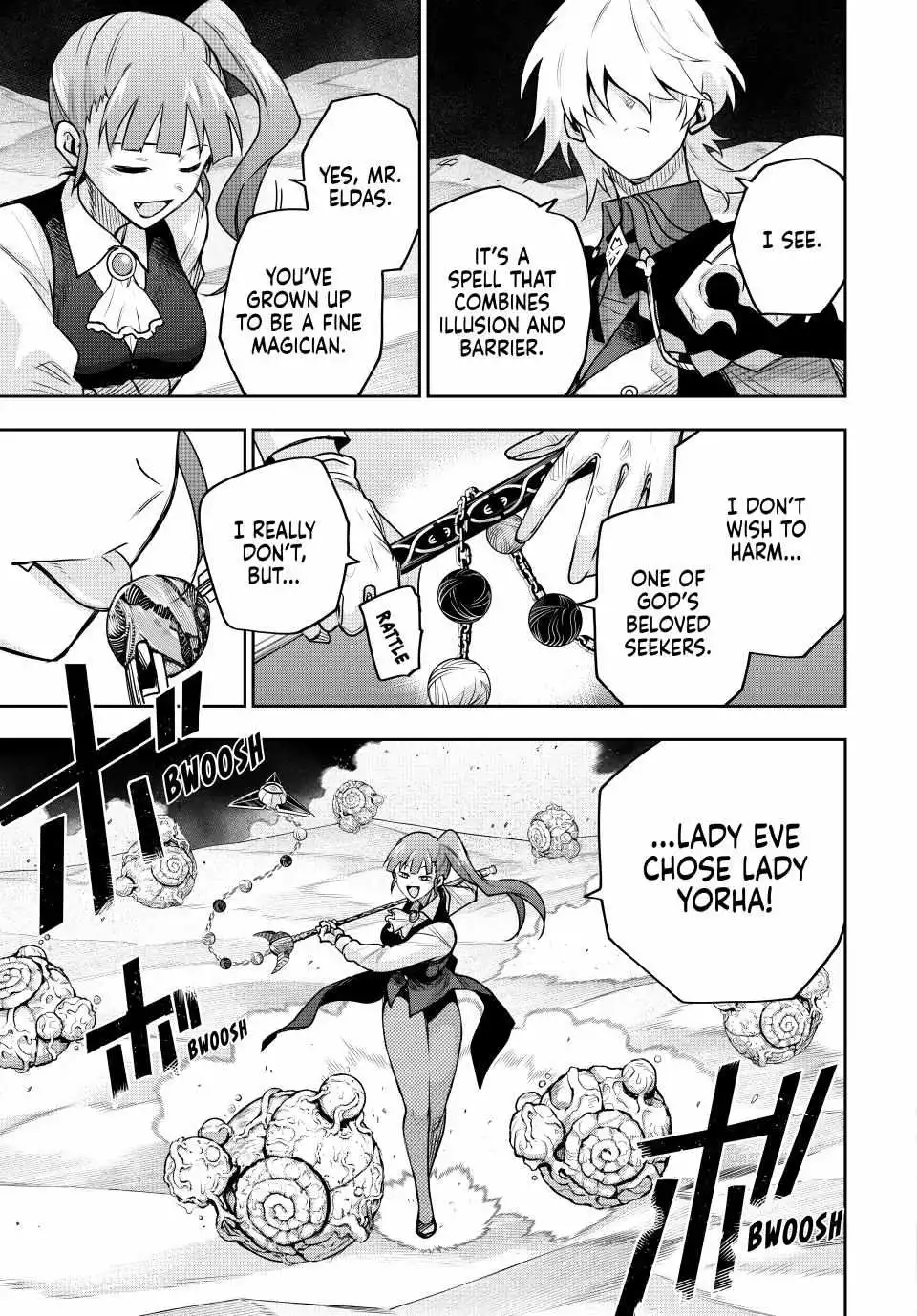 Mikata ga Yowasugite Hojo Mahou ni Tesshiteita Kyuutei Mahoushi, Tsuihou Sarete Saikyou wo Mezashimasu Chapter 160 page 11