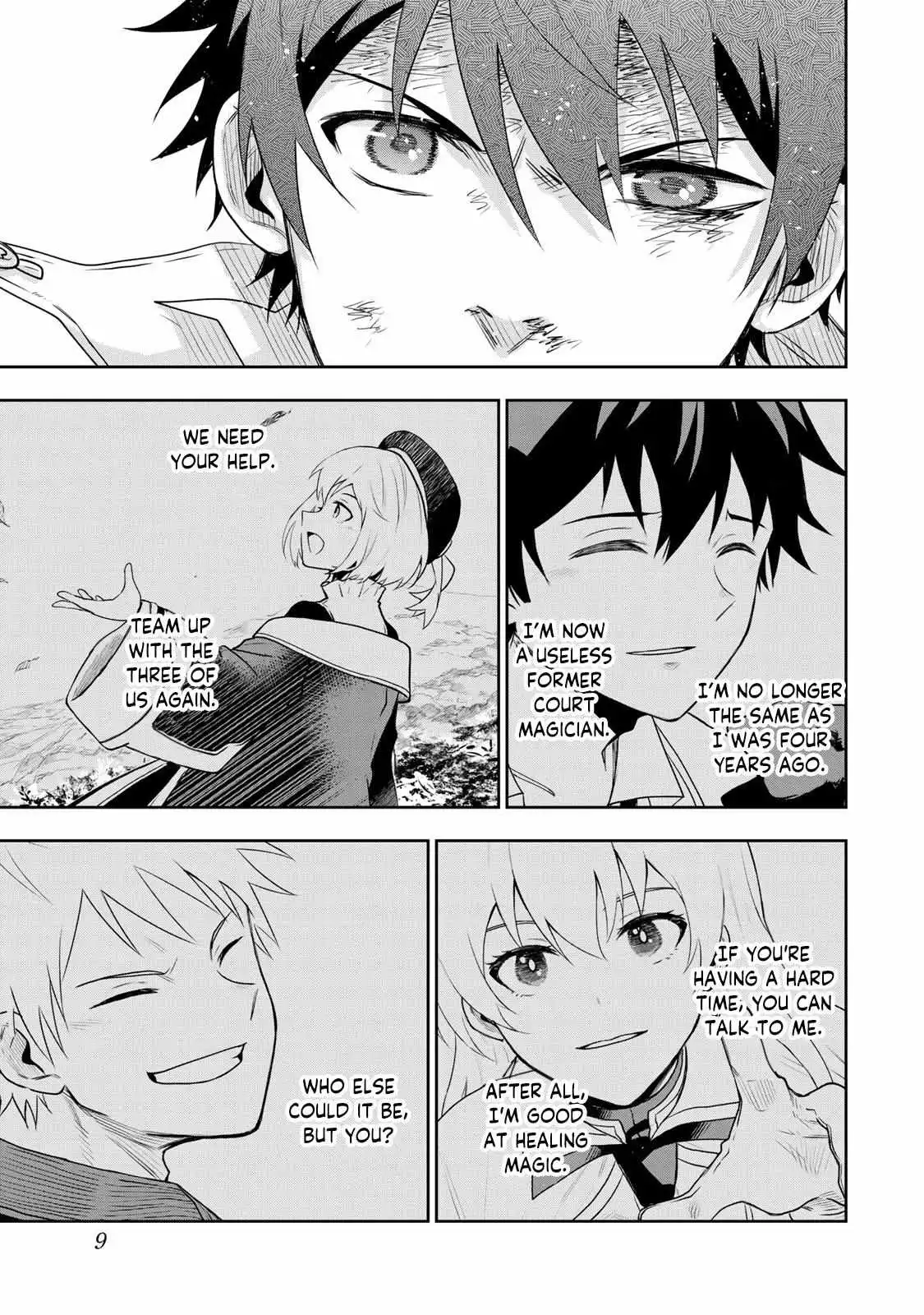 Mikata ga Yowasugite Hojo Mahou ni Tesshiteita Kyuutei Mahoushi, Tsuihou Sarete Saikyou wo Mezashimasu Chapter 19 page 10