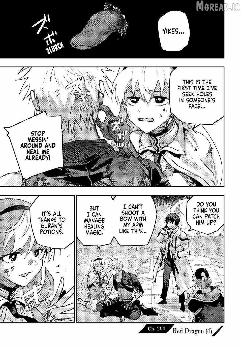 Mikata ga Yowasugite Hojo Mahou ni Tesshiteita Kyuutei Mahoushi, Tsuihou Sarete Saikyou wo Mezashimasu Chapter 200 page 1