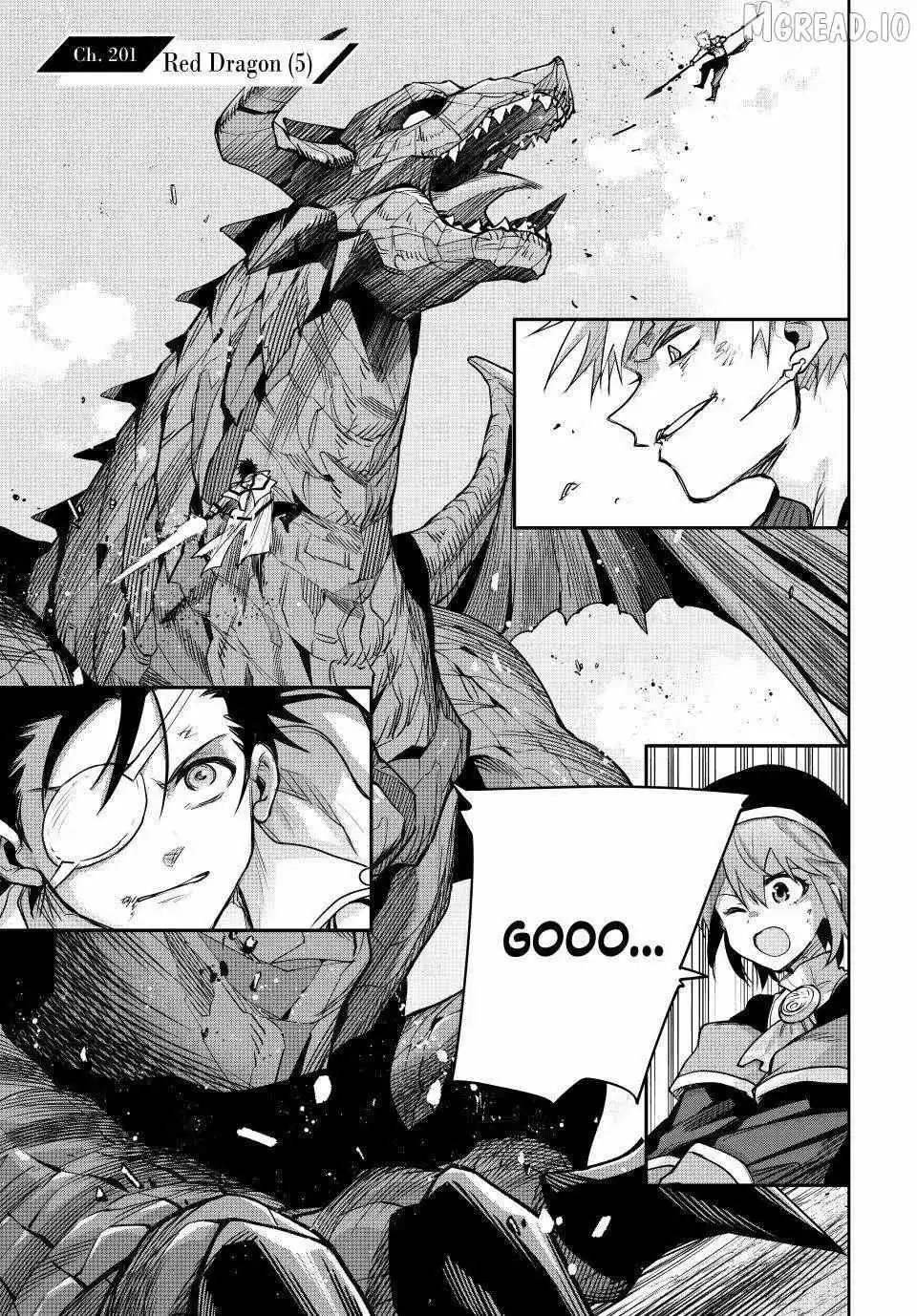 Mikata ga Yowasugite Hojo Mahou ni Tesshiteita Kyuutei Mahoushi, Tsuihou Sarete Saikyou wo Mezashimasu Chapter 201 page 1