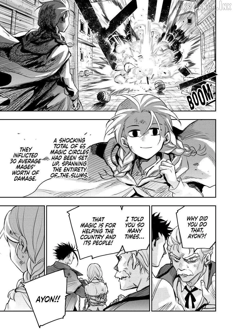 Mikata ga Yowasugite Hojo Mahou ni Tesshiteita Kyuutei Mahoushi, Tsuihou Sarete Saikyou wo Mezashimasu Chapter 213 page 3