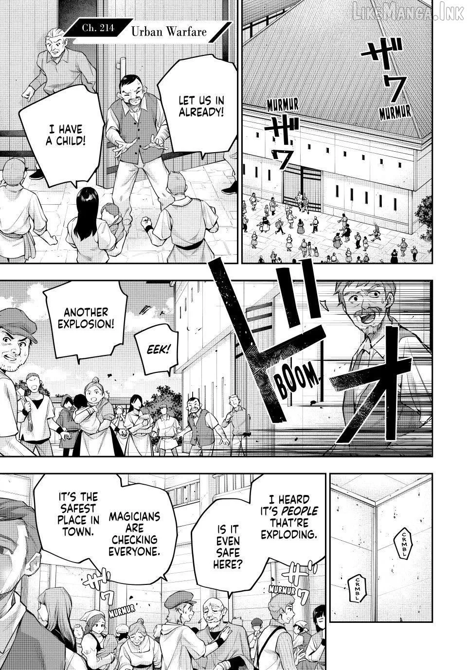 Mikata ga Yowasugite Hojo Mahou ni Tesshiteita Kyuutei Mahoushi, Tsuihou Sarete Saikyou wo Mezashimasu Chapter 214 page 1