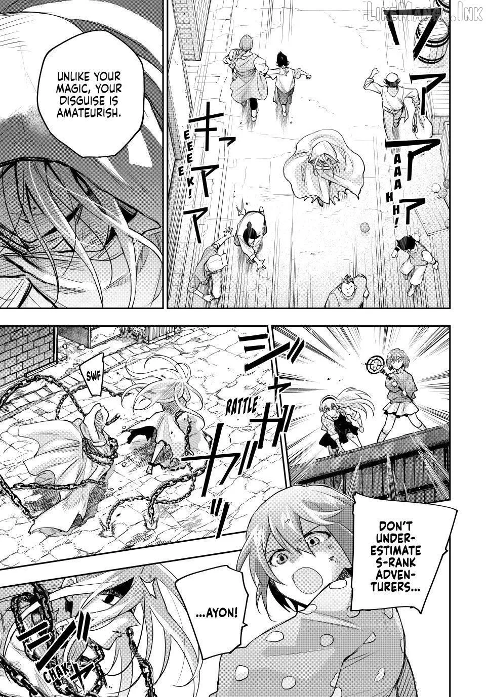 Mikata ga Yowasugite Hojo Mahou ni Tesshiteita Kyuutei Mahoushi, Tsuihou Sarete Saikyou wo Mezashimasu Chapter 214 page 3