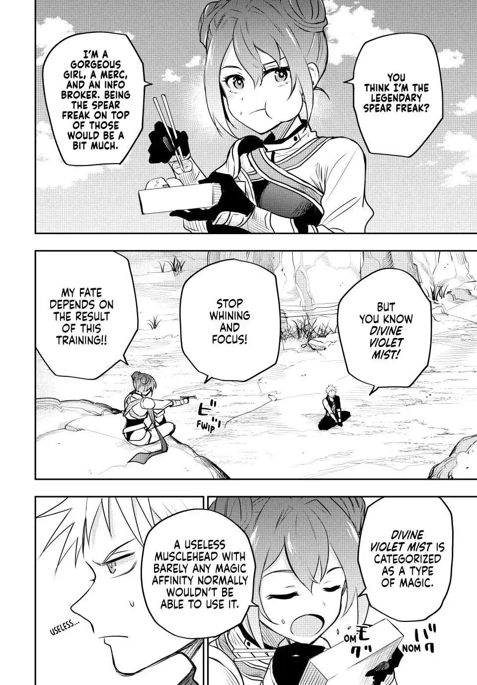 Mikata ga Yowasugite Hojo Mahou ni Tesshiteita Kyuutei Mahoushi, Tsuihou Sarete Saikyou wo Mezashimasu Chapter 58 page 3