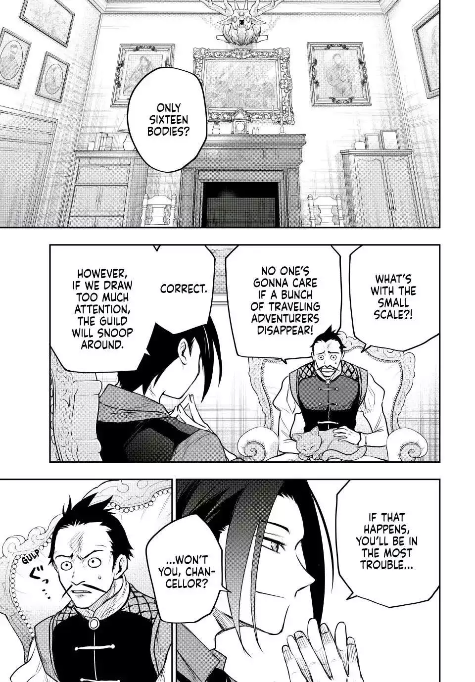 Mikata ga Yowasugite Hojo Mahou ni Tesshiteita Kyuutei Mahoushi, Tsuihou Sarete Saikyou wo Mezashimasu Chapter 60 page 4