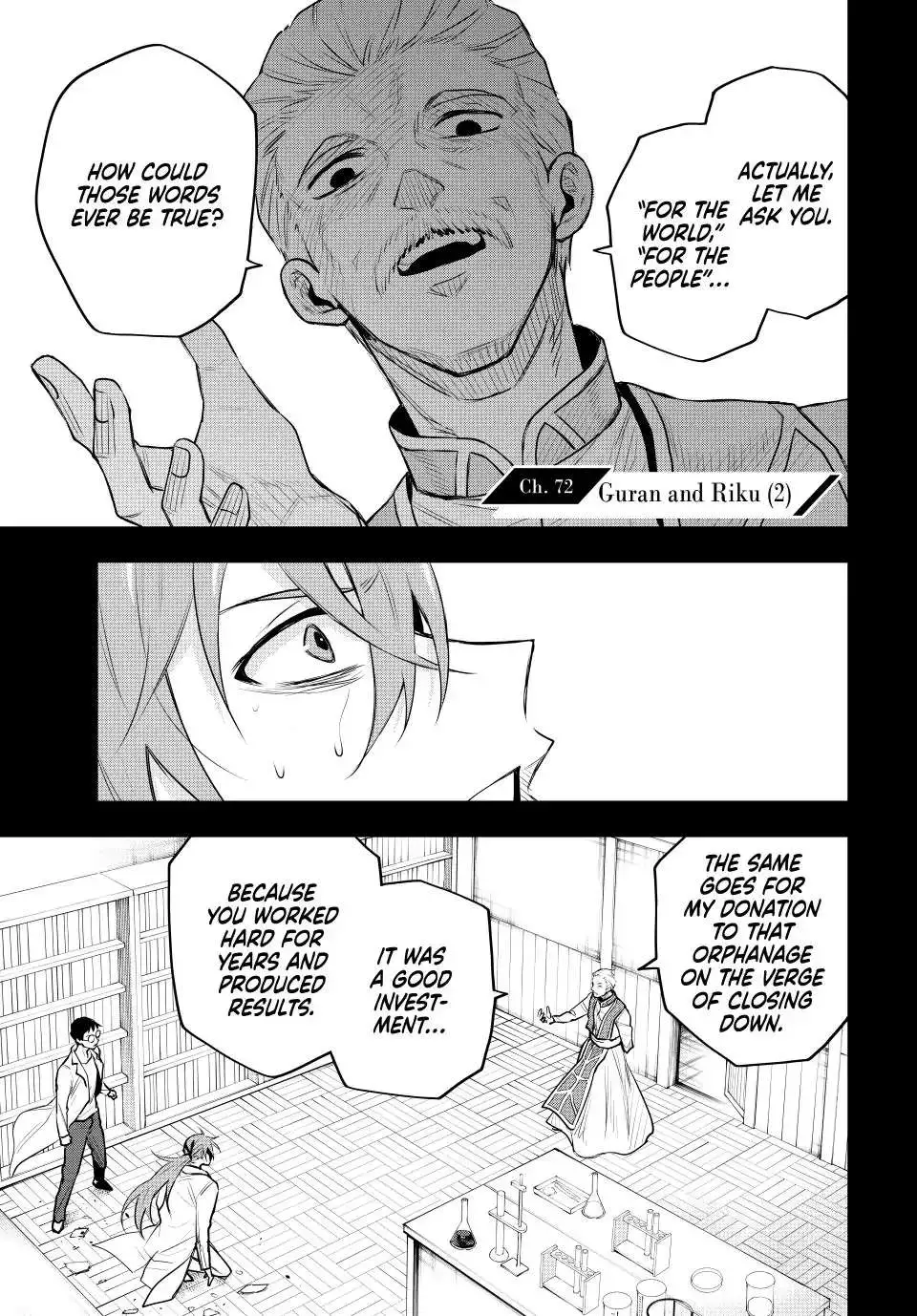 Mikata ga Yowasugite Hojo Mahou ni Tesshiteita Kyuutei Mahoushi, Tsuihou Sarete Saikyou wo Mezashimasu Chapter 72 page 1
