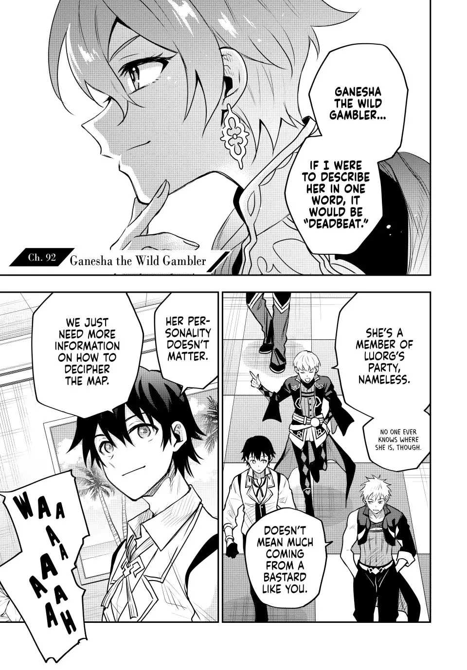 Mikata ga Yowasugite Hojo Mahou ni Tesshiteita Kyuutei Mahoushi, Tsuihou Sarete Saikyou wo Mezashimasu Chapter 92 page 1