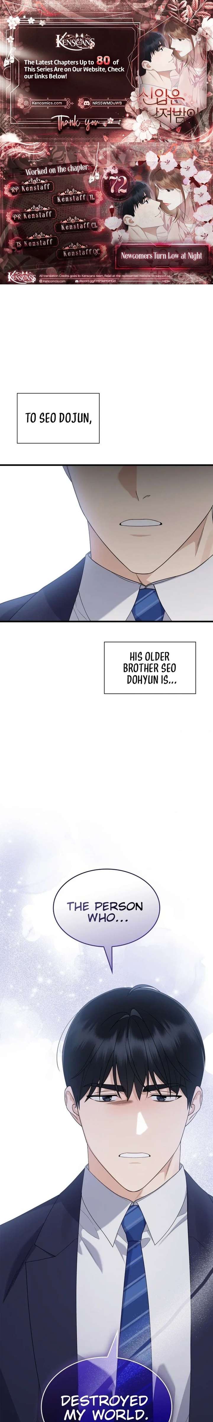 Newcomers Turn Low at Night Chapter 72 page 1