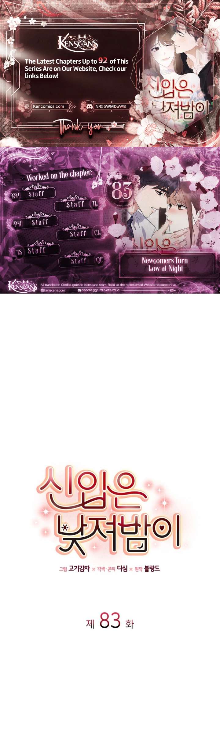 Newcomers Turn Low at Night Chapter 83 page 1