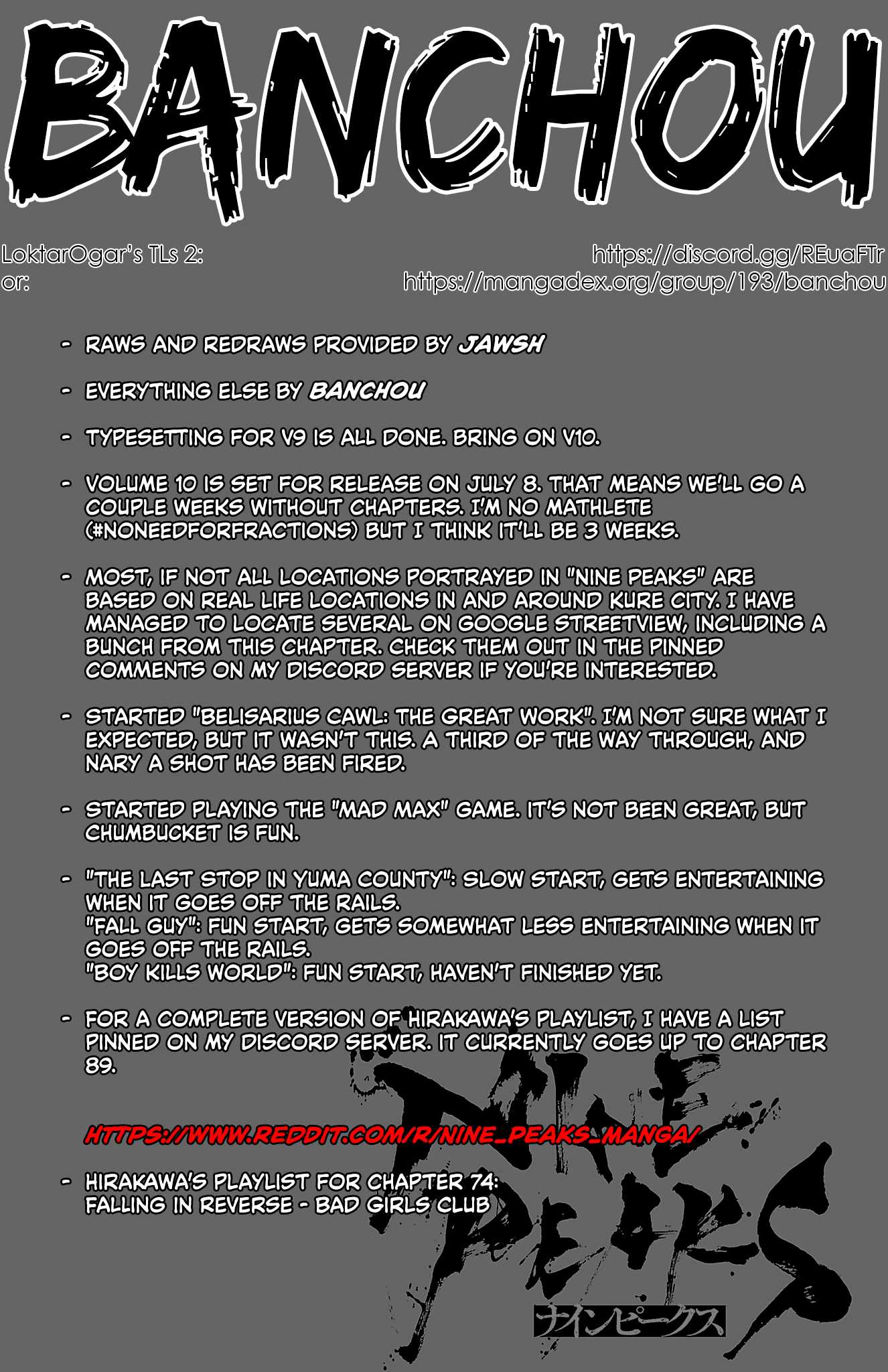 NINE PEAKS Chapter 74 page 1