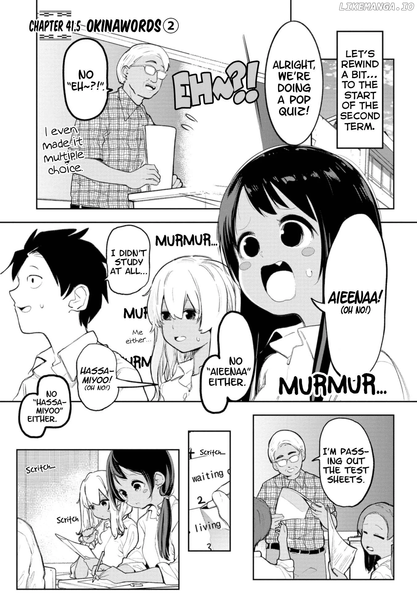 Okinawa de Suki ni Natta Ko ga Hougen Sugite Tsura Sugiru Chapter 41.5 page 1