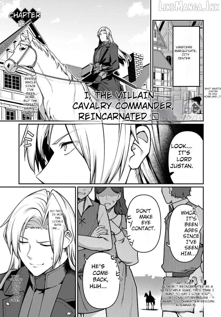 Ore, Akuyaku Kishidanchou ni Tensei suru Chapter 13.1 page 1