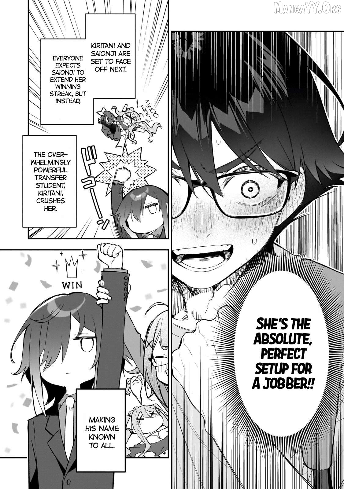 Ore wa Gakuen Zunou Battle no Ensyutsuka!: Jishou Mob ga Kage kara Egaku Saikyou Shujinkou Musou Scenario Chapter 1 page 37