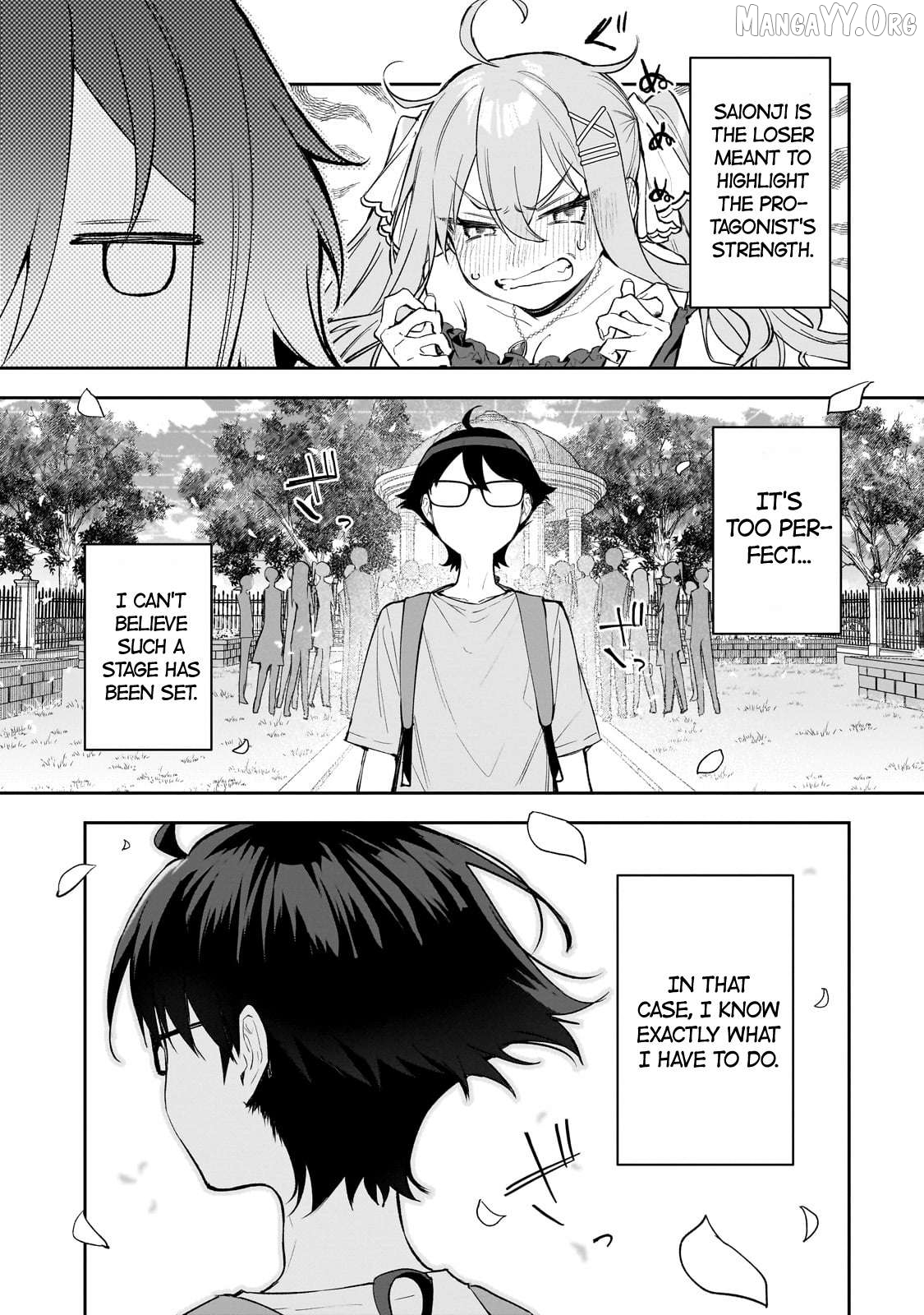 Ore wa Gakuen Zunou Battle no Ensyutsuka!: Jishou Mob ga Kage kara Egaku Saikyou Shujinkou Musou Scenario Chapter 1 page 38