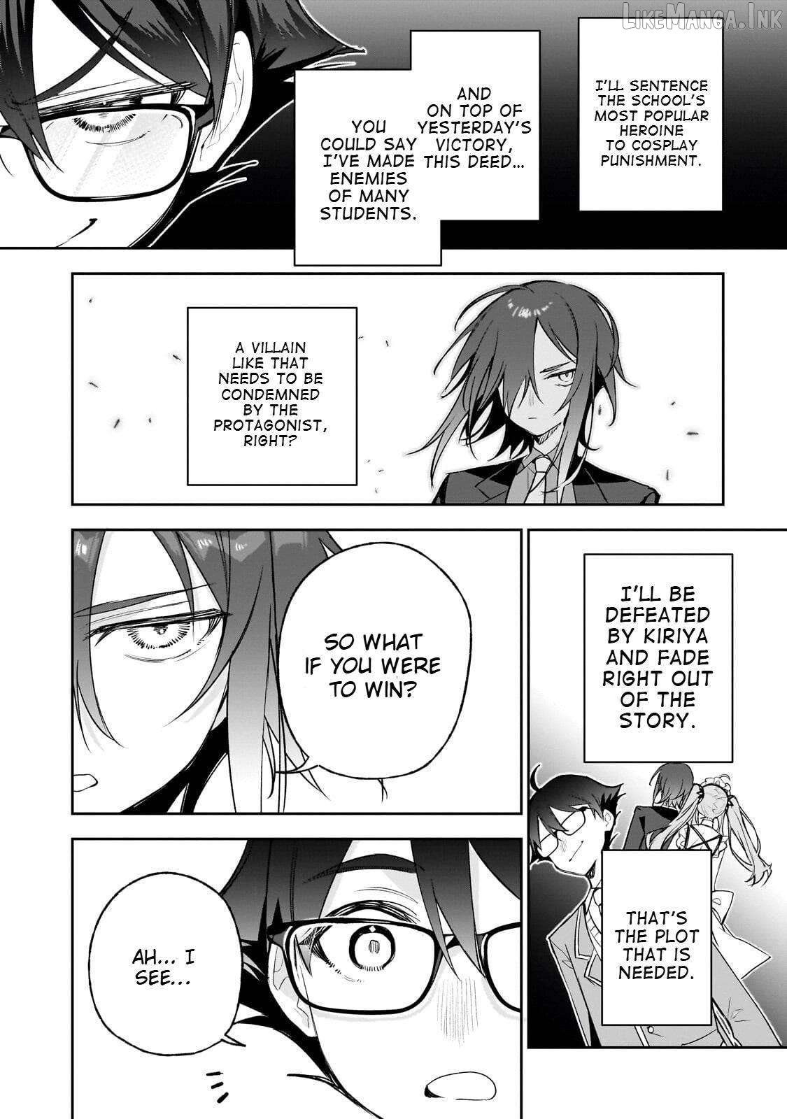 Ore wa Gakuen Zunou Battle no Ensyutsuka!: Jishou Mob ga Kage kara Egaku Saikyou Shujinkou Musou Scenario Chapter 3.2 page 11
