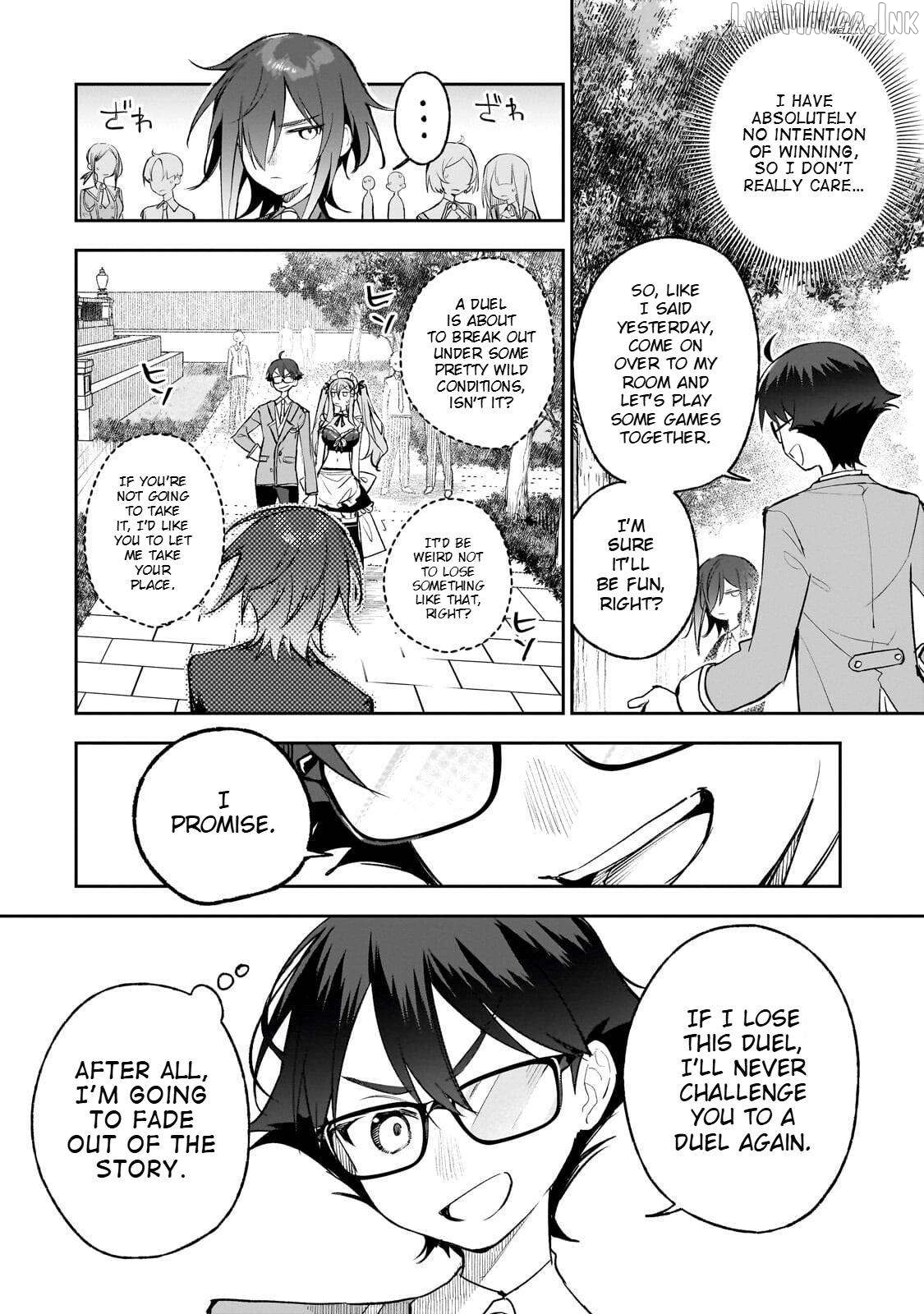 Ore wa Gakuen Zunou Battle no Ensyutsuka!: Jishou Mob ga Kage kara Egaku Saikyou Shujinkou Musou Scenario Chapter 3.2 page 12