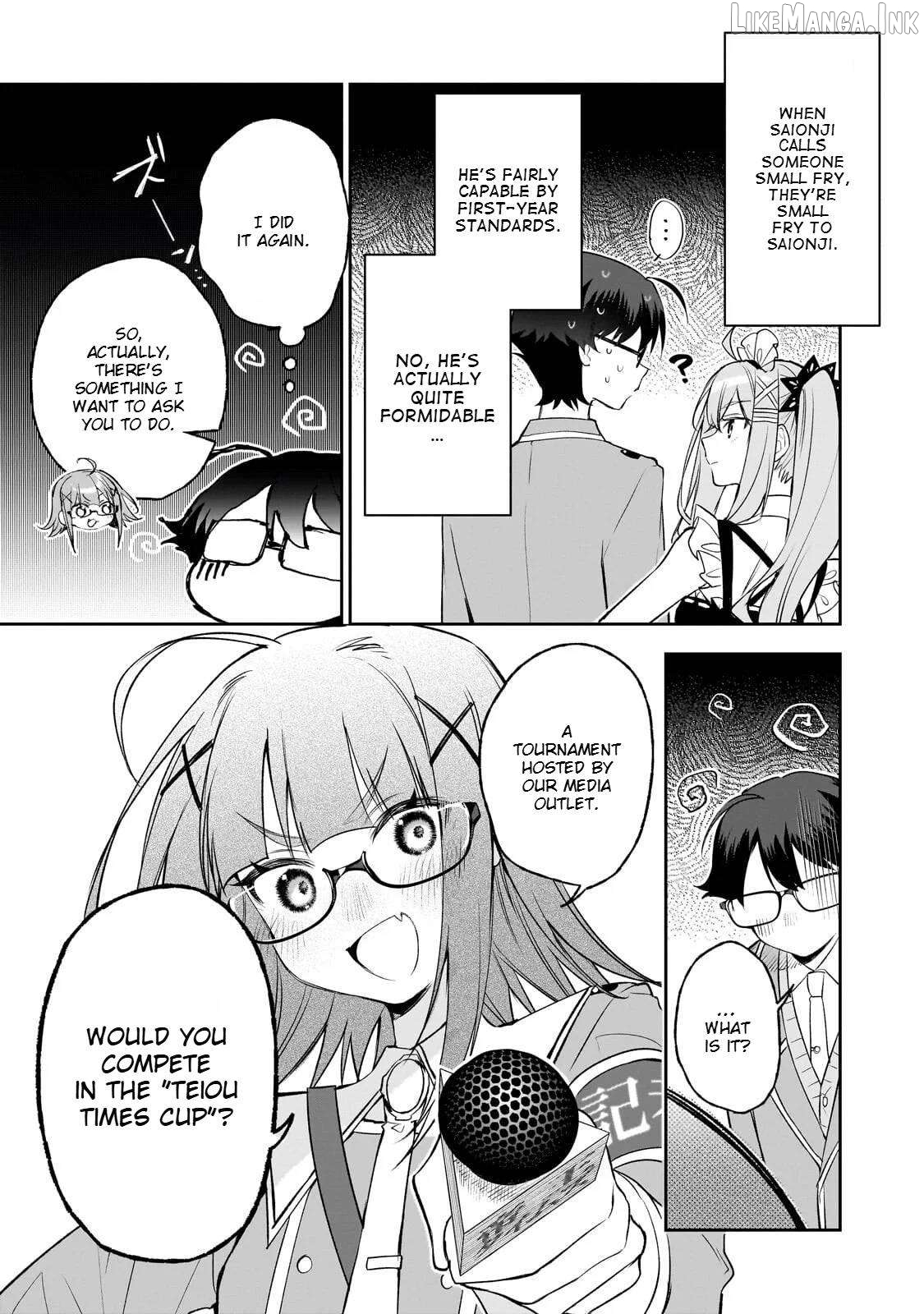 Ore wa Gakuen Zunou Battle no Ensyutsuka!: Jishou Mob ga Kage kara Egaku Saikyou Shujinkou Musou Scenario Chapter 6 page 28