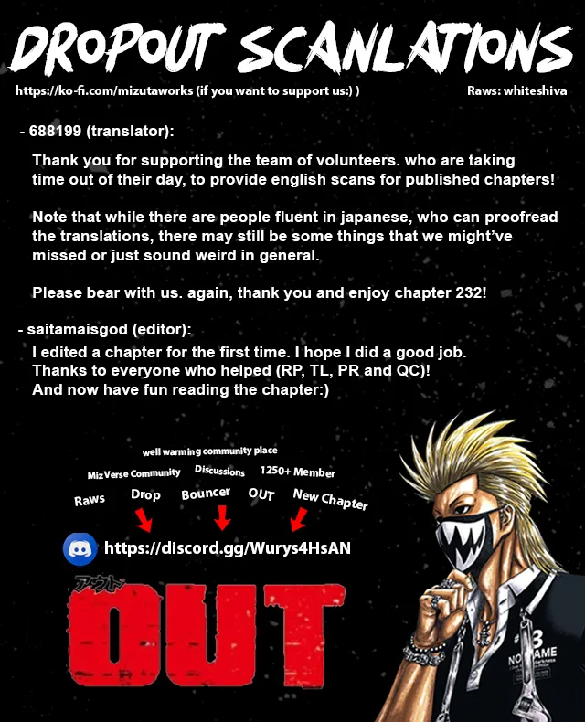 Out (Makoto Mizuta) Chapter 232 page 1